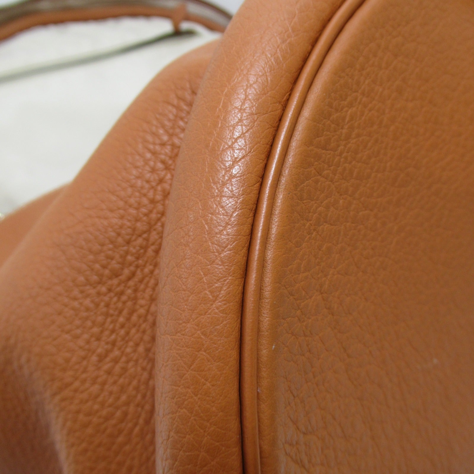 HERMES Clemence皮革Intercity金扣手挽袋Gold/