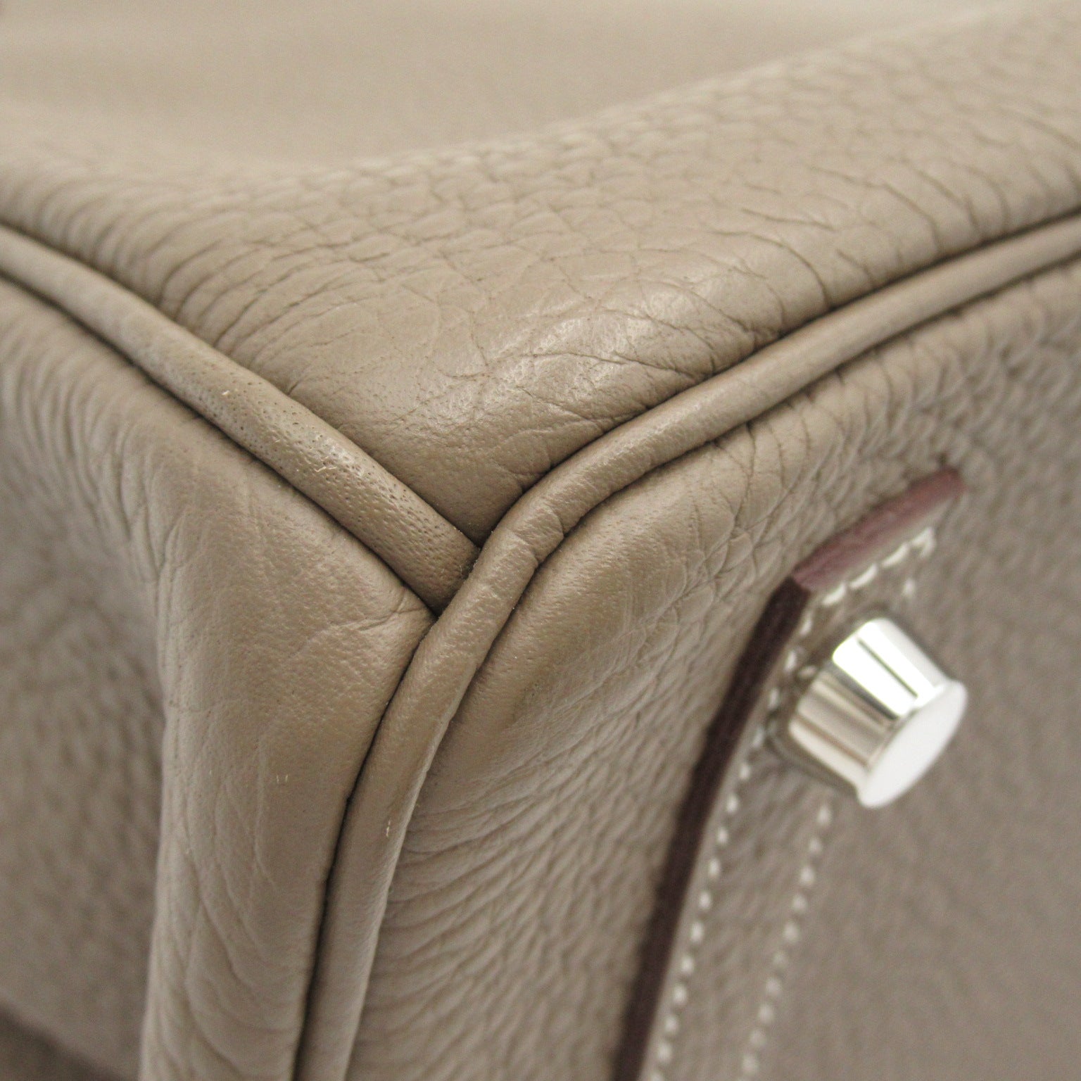 HERMES Togo皮革Birkin 30銀扣手挽袋Etoupe/啡色