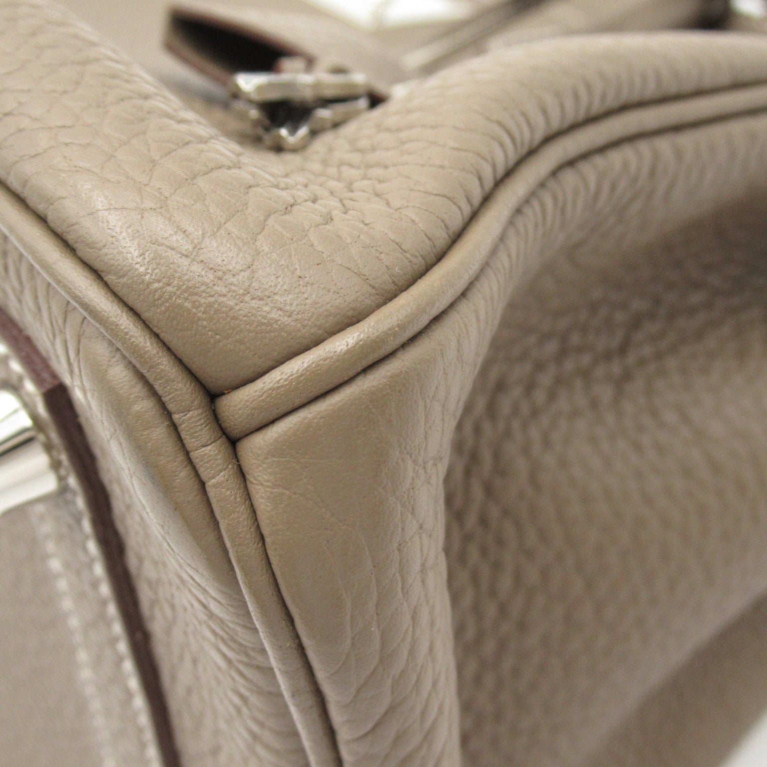 HERMES Togo皮革Birkin 30銀扣手挽袋Etoupe/啡色