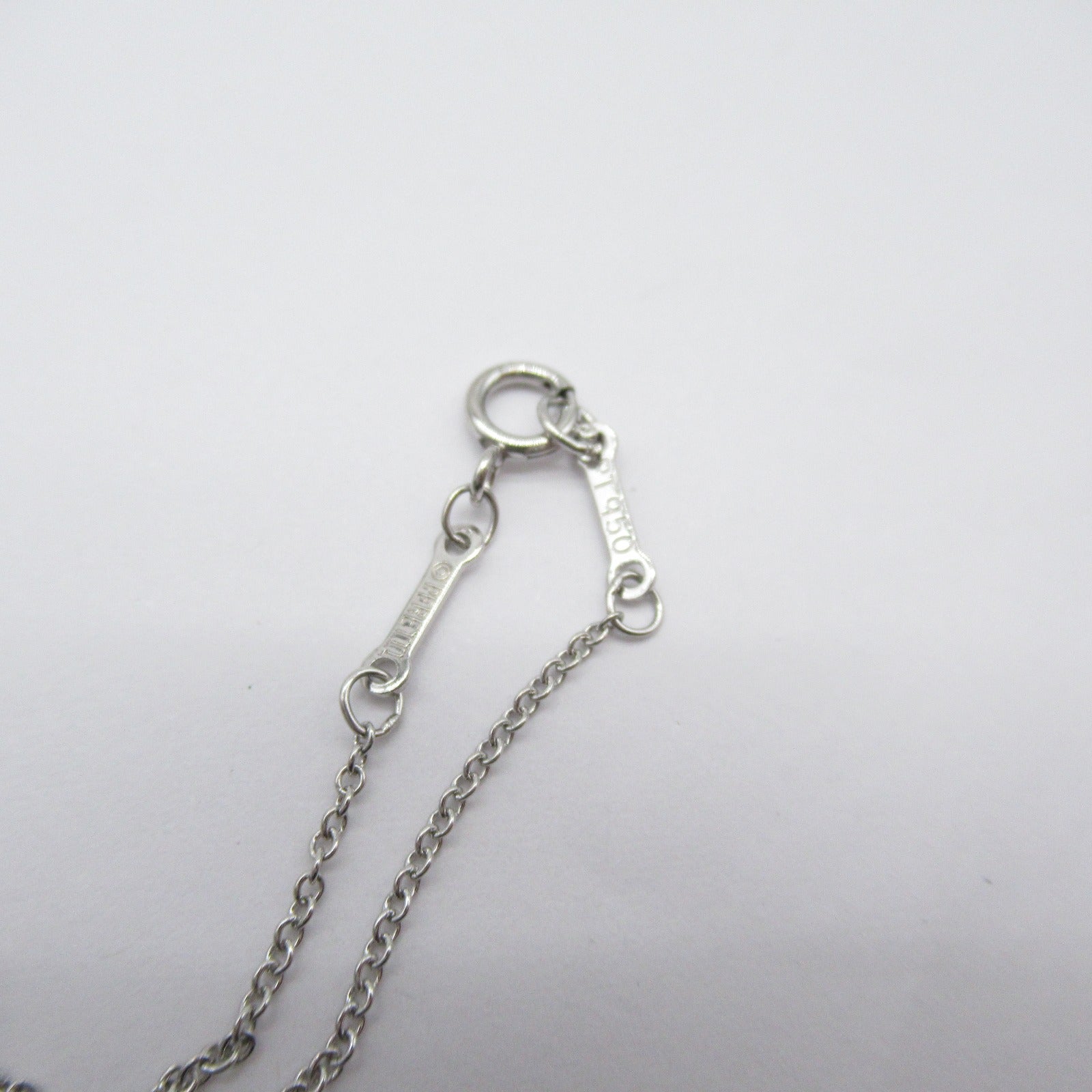TIFFANY＆CO PT鉑金950 By the Yard 0.2ct鑽石項鍊銀色