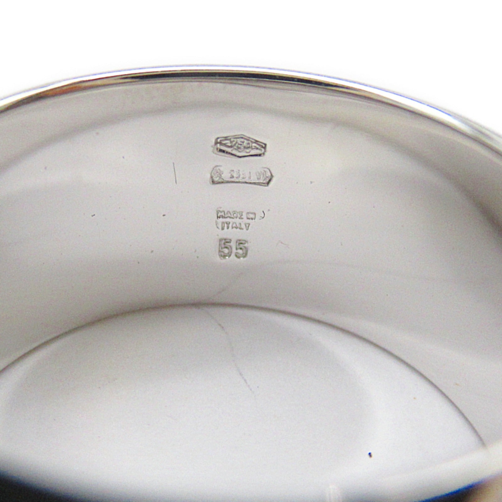 BVLGARI 18K白金Mono Logo Ring戒指US#7