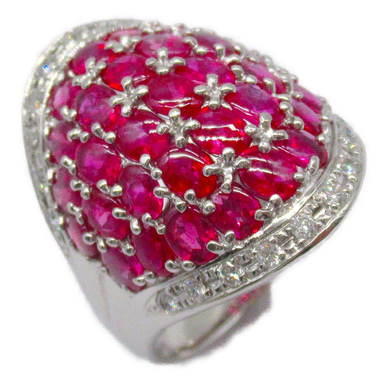 JEWELRY 【激減優惠】PT900鉑金6.95ct Ruby Ring US#8