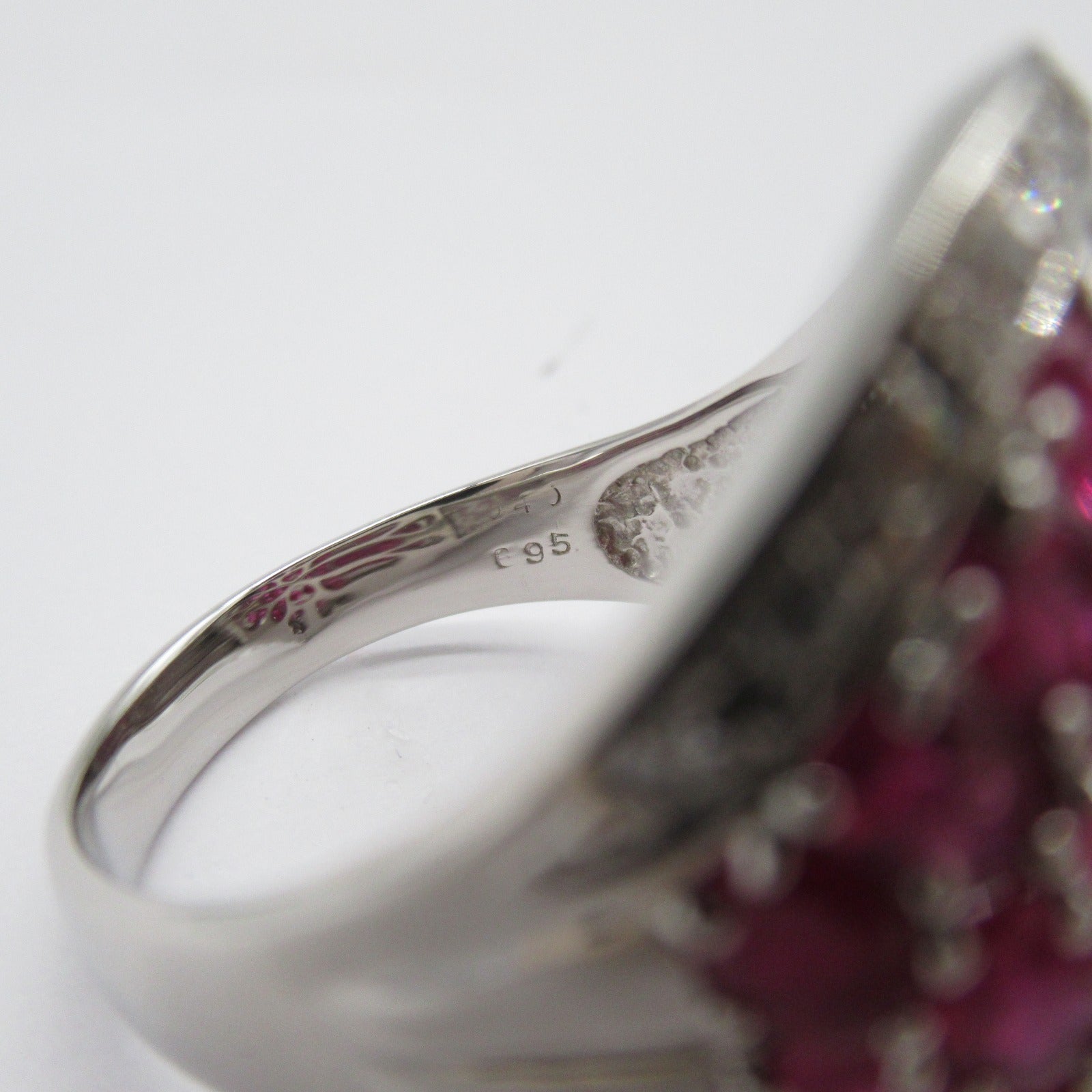 JEWELRY 【激減優惠】PT900鉑金6.95ct Ruby Ring US#8