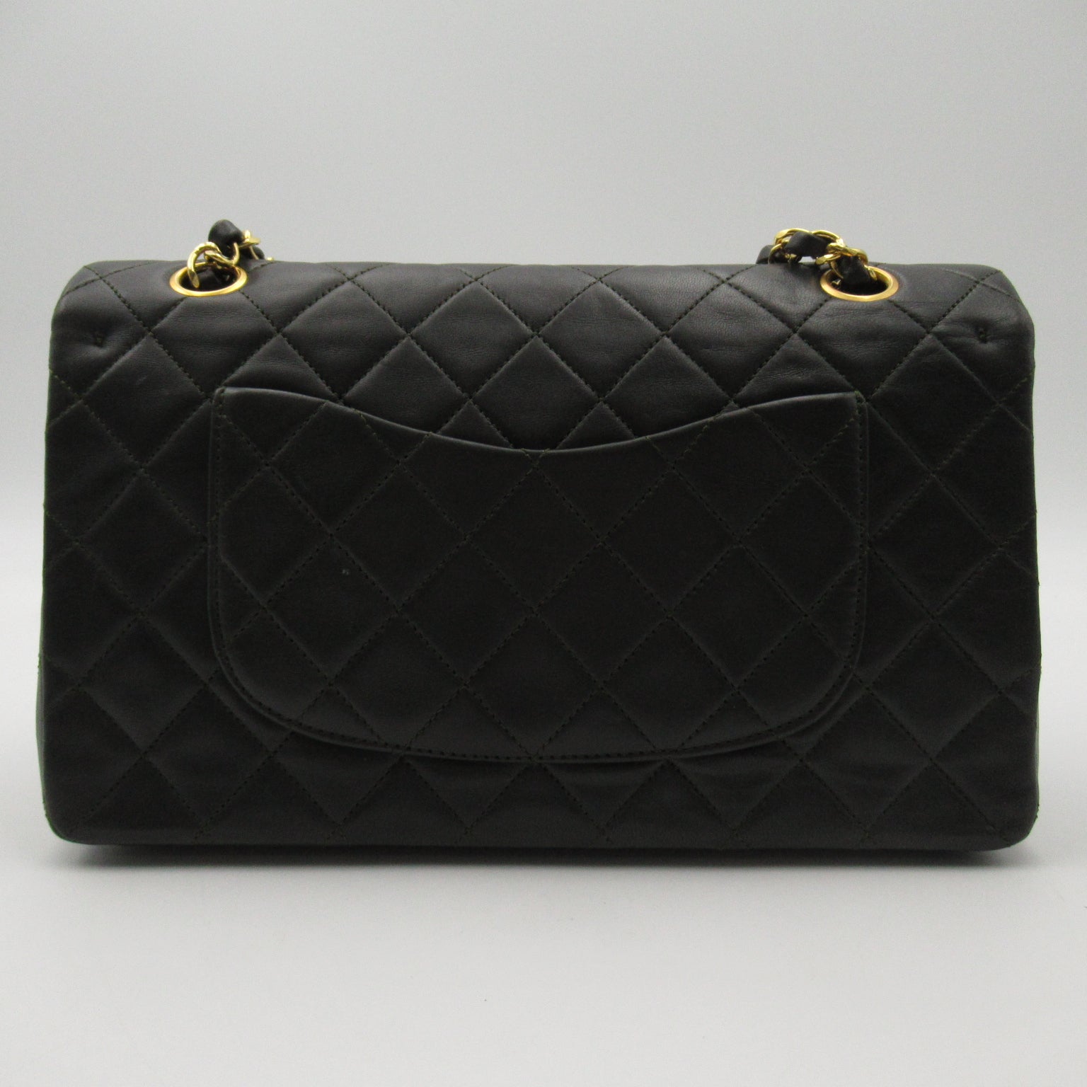 CHANEL 菱格羊皮皮革Shoulder Bag金扣肩背袋綠色