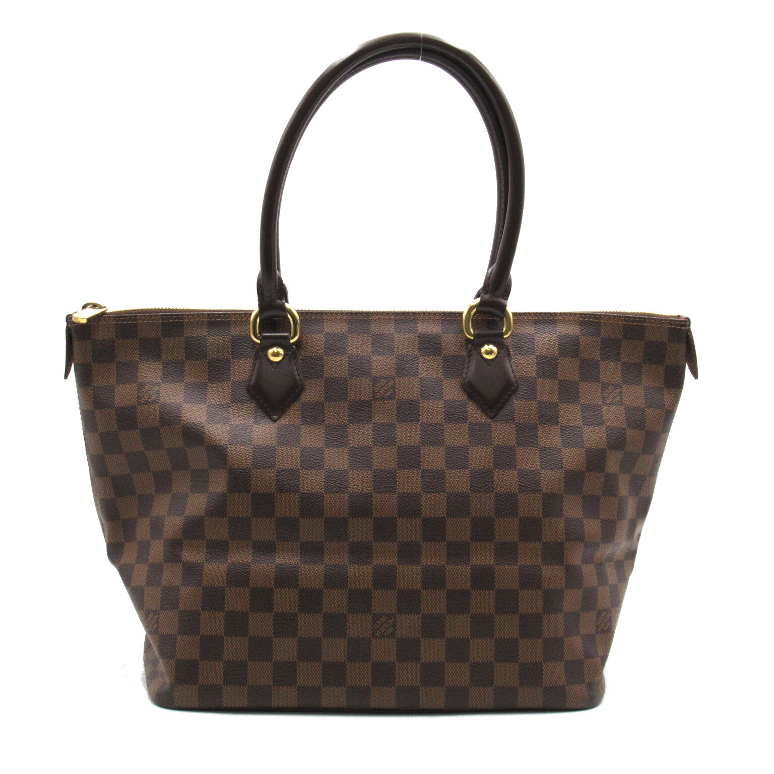 LOUIS VUITTON Damier Saleya MM金扣手挽袋/肩背袋啡色