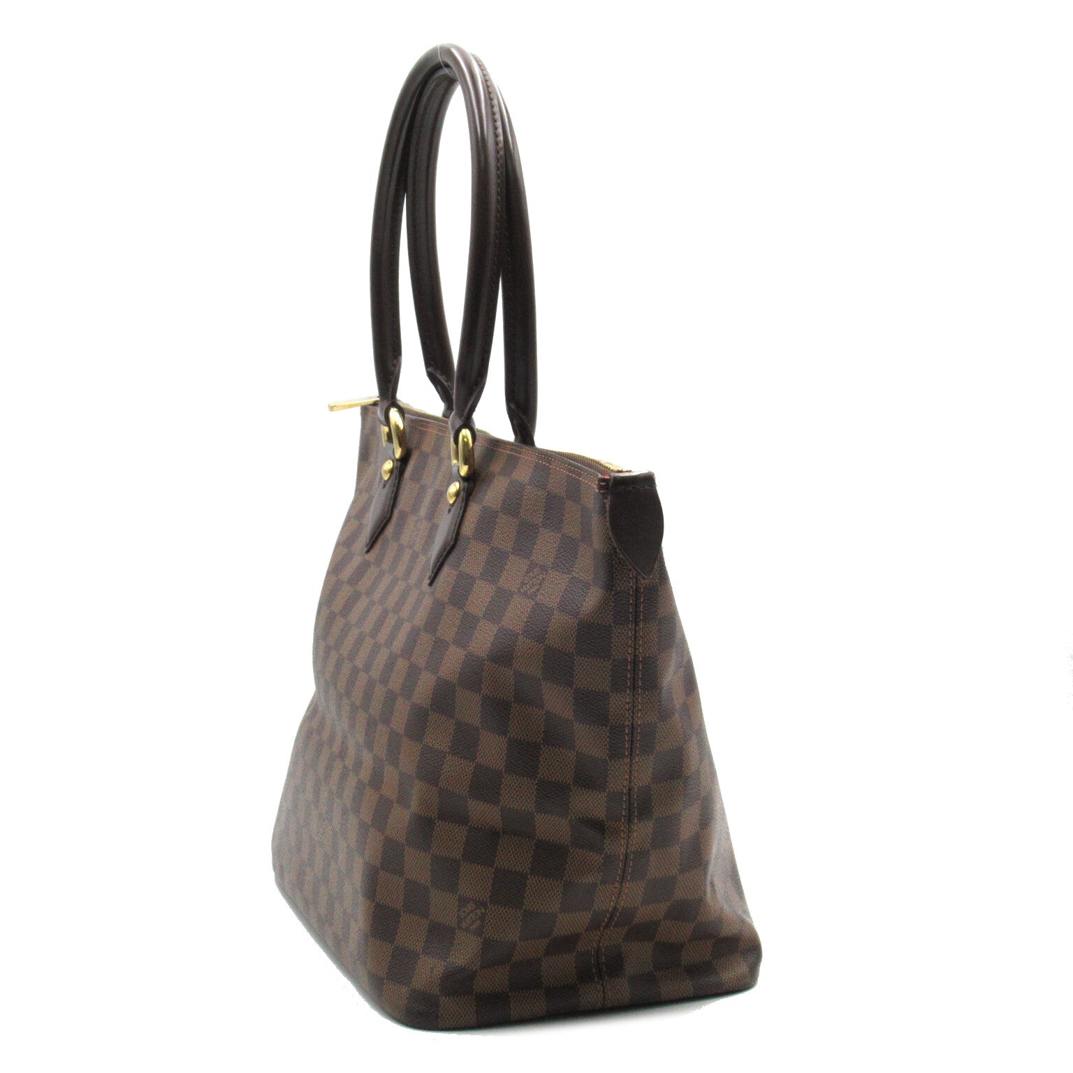 LOUIS VUITTON Damier Saleya MM金扣手挽袋/肩背袋啡色