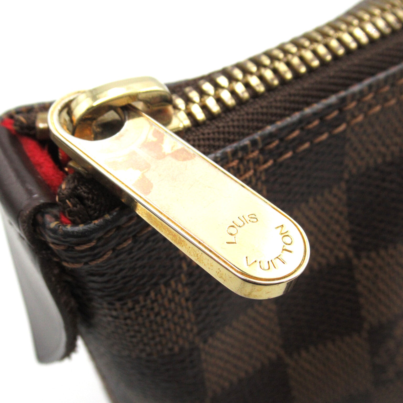 LOUIS VUITTON Damier Saleya MM金扣手挽袋/肩背袋啡色