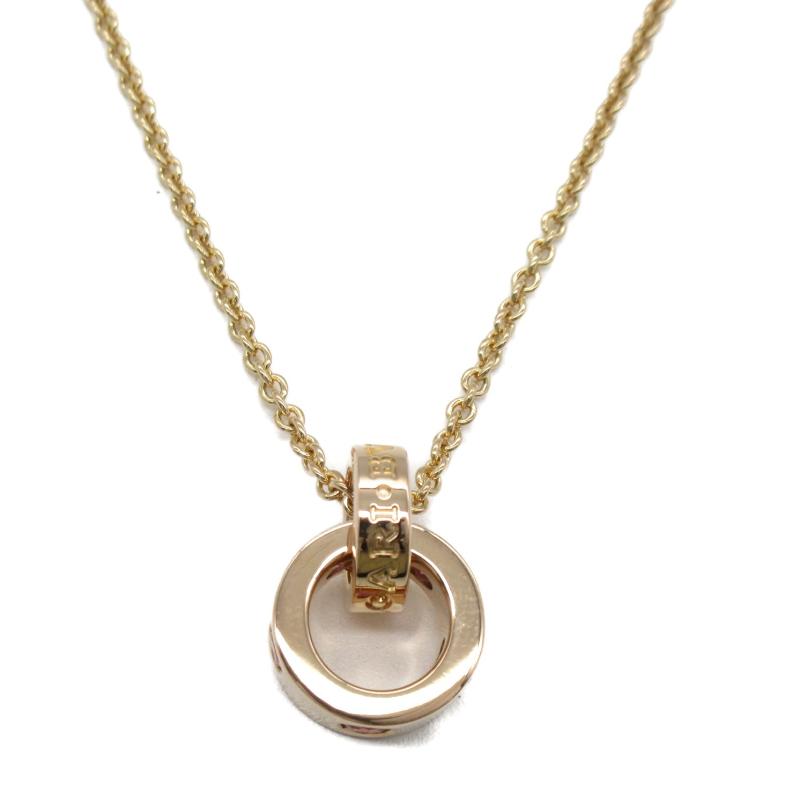 BVLGARI 18K玫瑰金Roman Sorbet項鍊粉金色