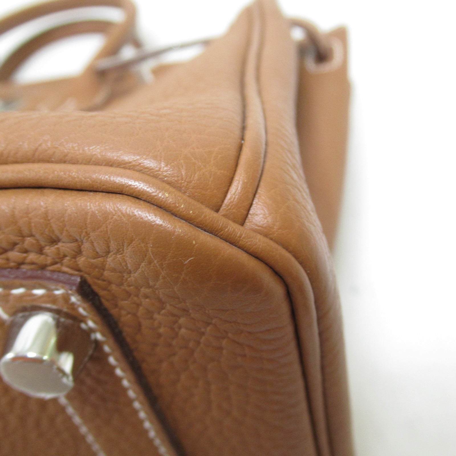 HERMES Togo皮革Birkin 25銀扣手挽袋Gold/啡色