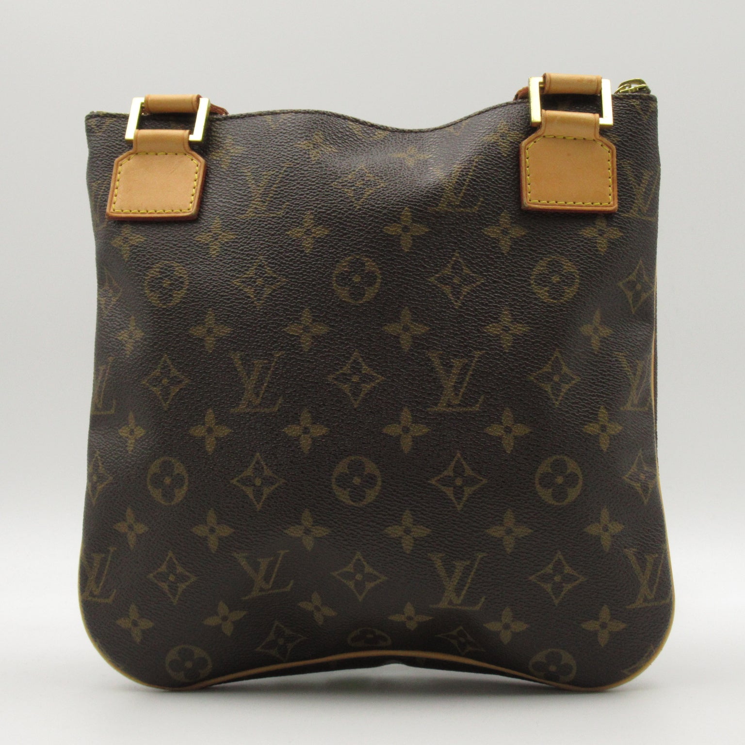 LOUIS VUITTON Monogram Pochette Bosphore金扣肩背袋啡色