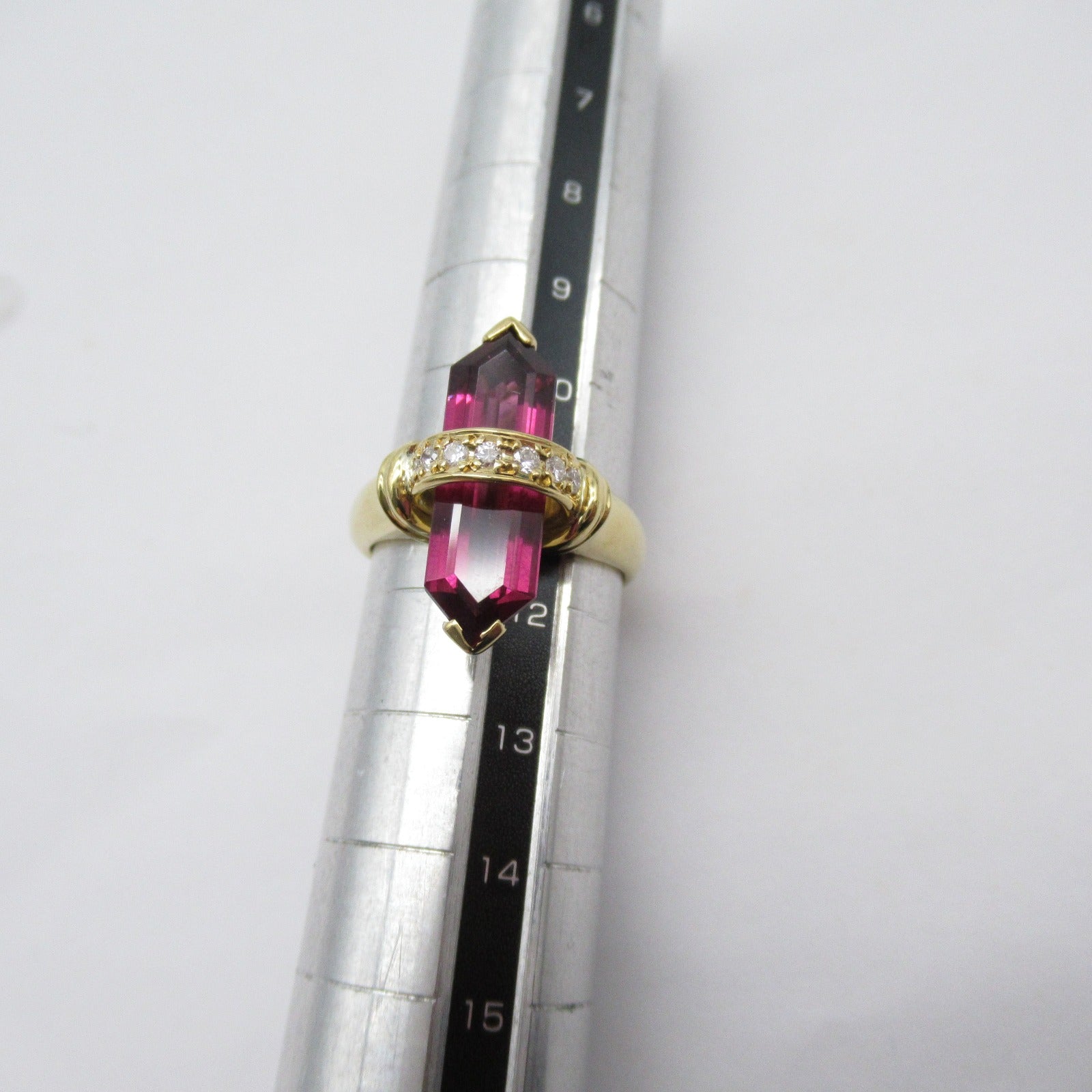 JEWELRY 18K黃金4.71ct/Garnet 0.84ct/Diamond Ring