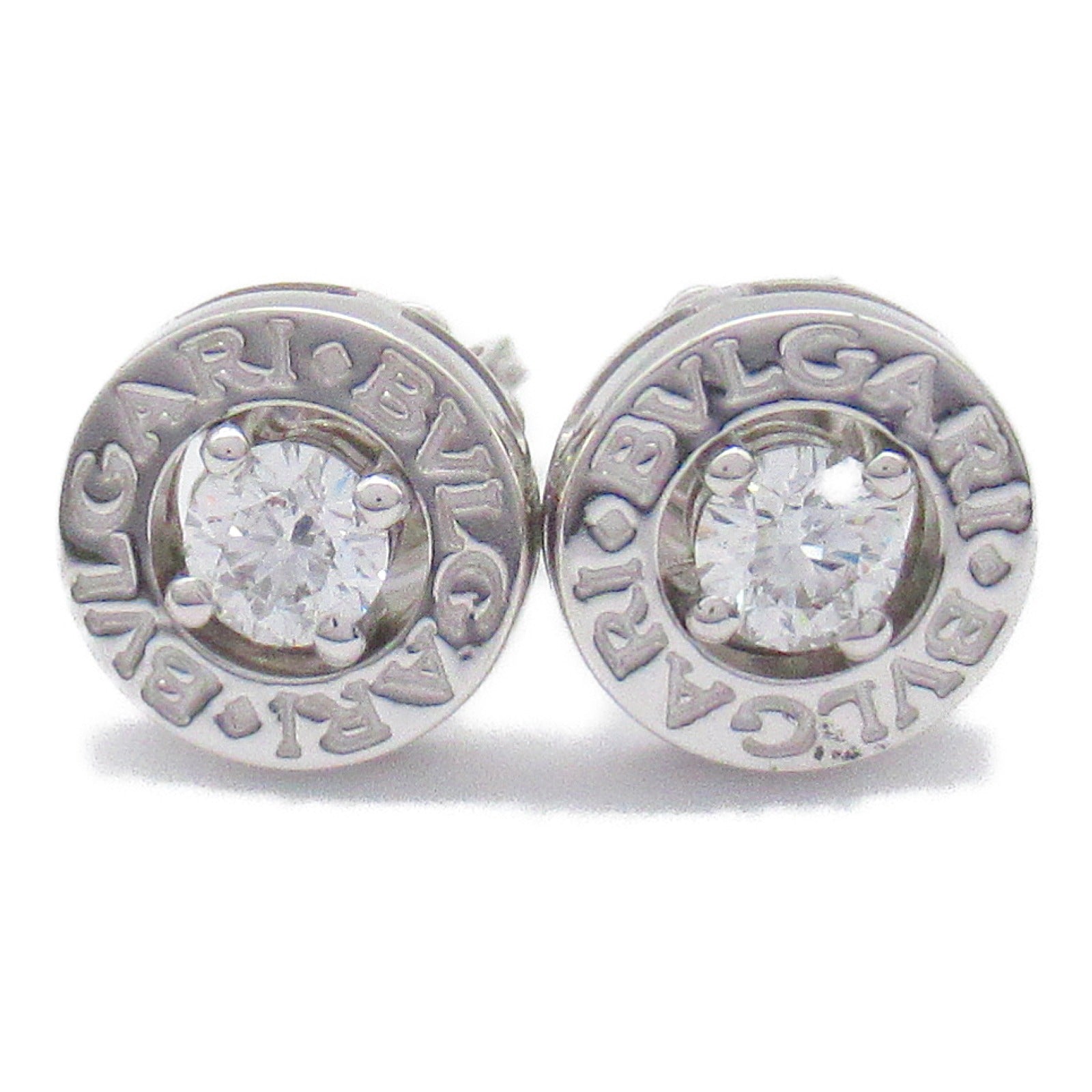BVLGARI 18K白金Bvlgari Bvlgari鑽石耳環