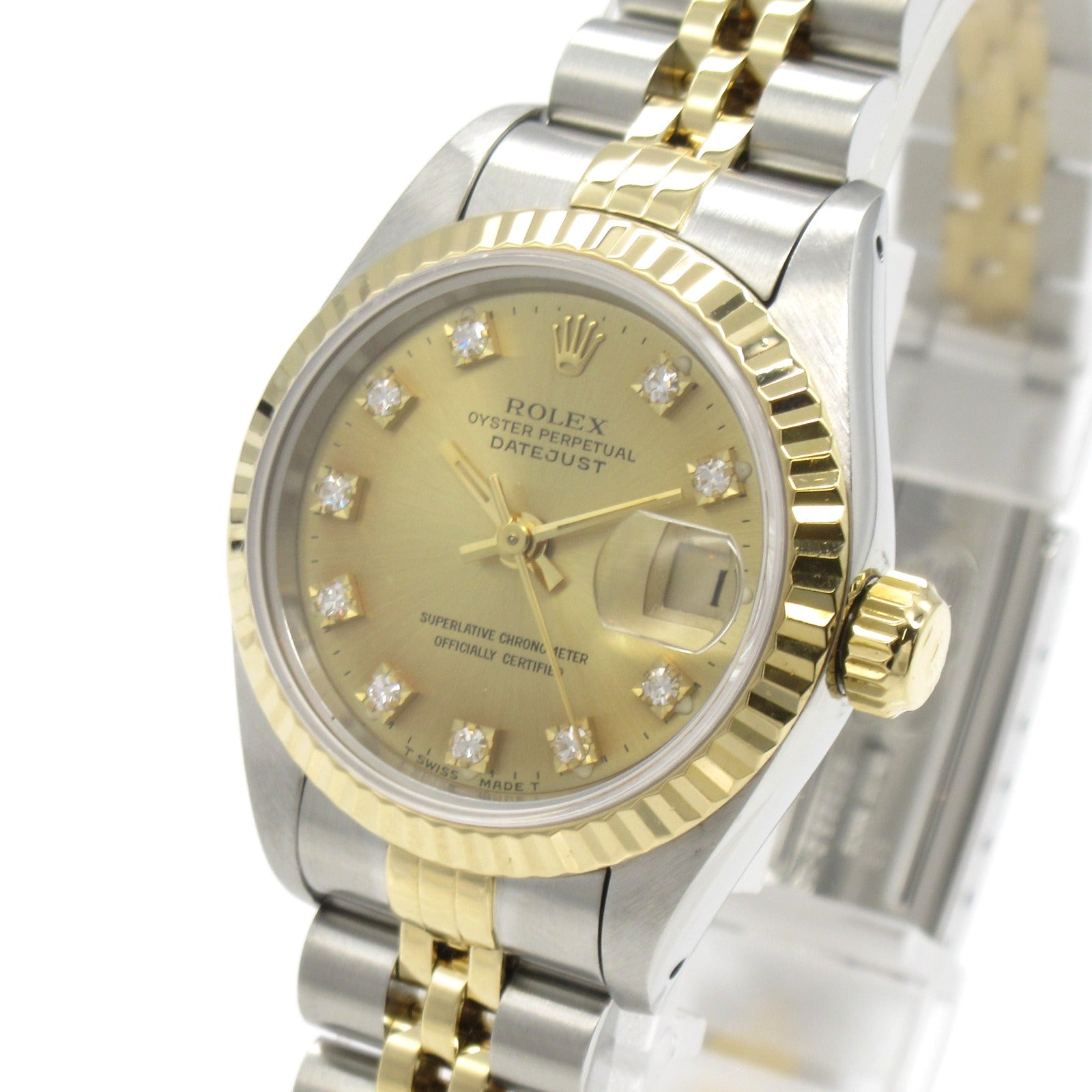 ROLEX Datejust 10P Diamond手錶自動機芯金意図