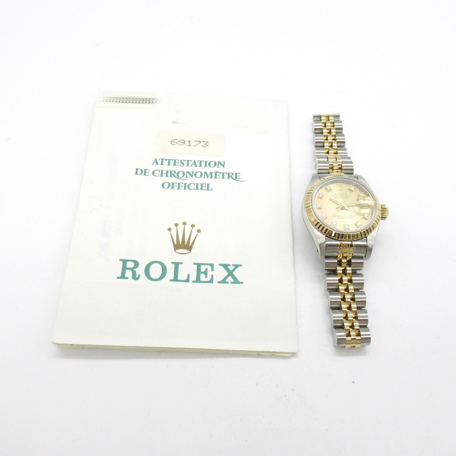 ROLEX Datejust 10P Diamond手錶自動機芯金意図