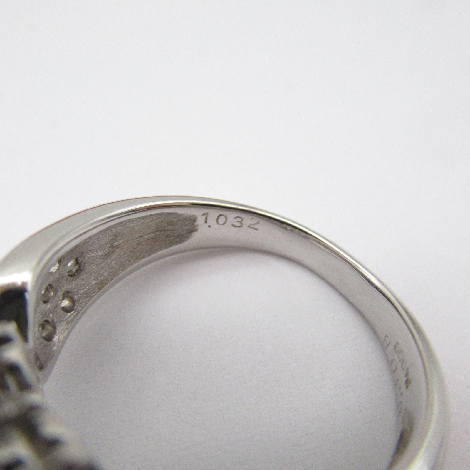 JEWELRY PT900 Platinum 1.032/0.308ct Diamond Ring US#6.75