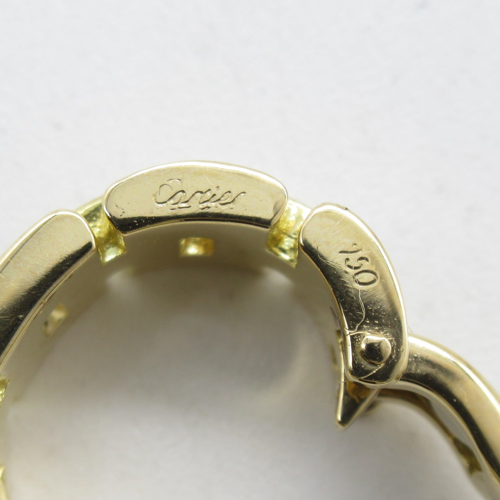 CARTIER 18K黃金Panthere Earrings鑽石耳環