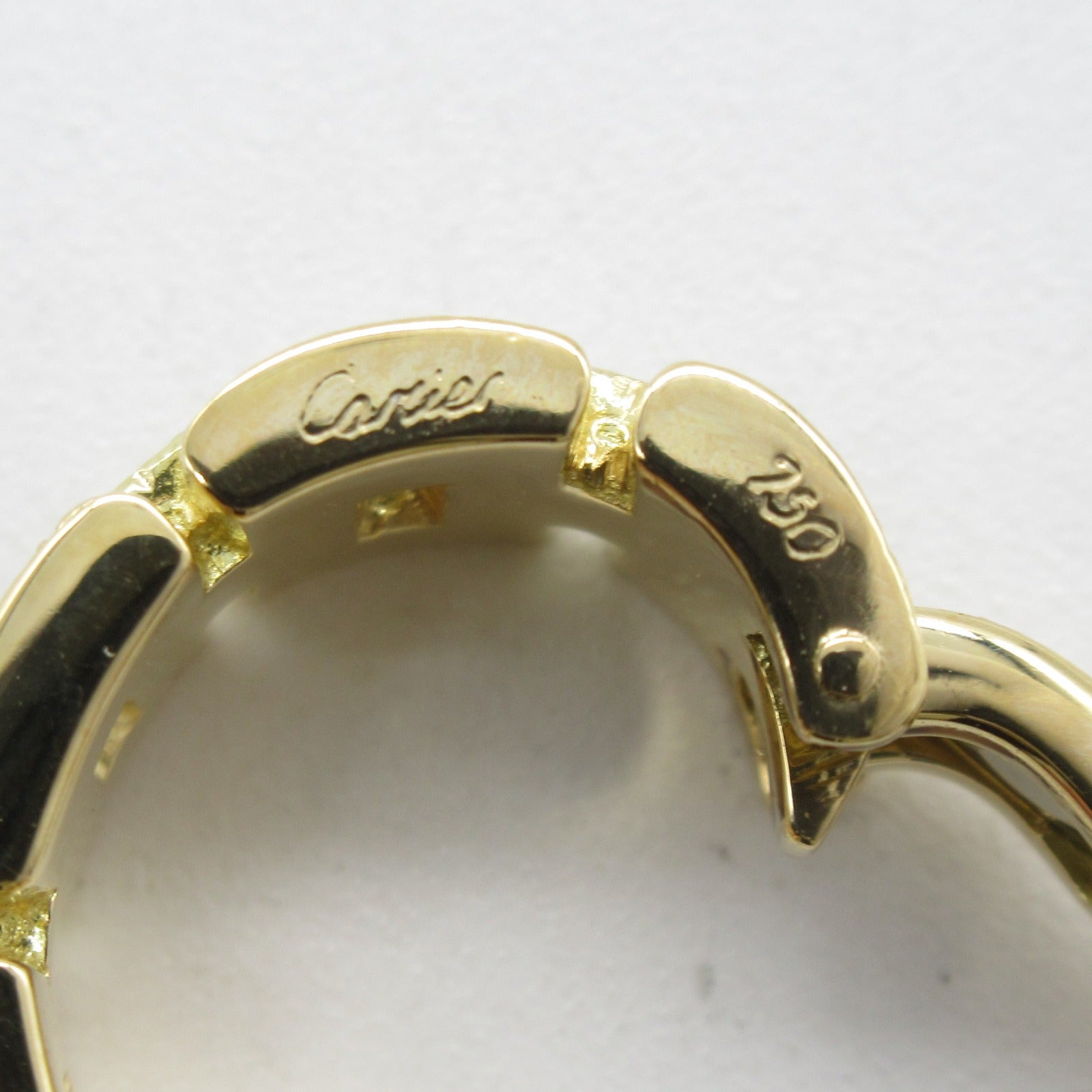 CARTIER 18K黃金Panthere Earrings鑽石耳環