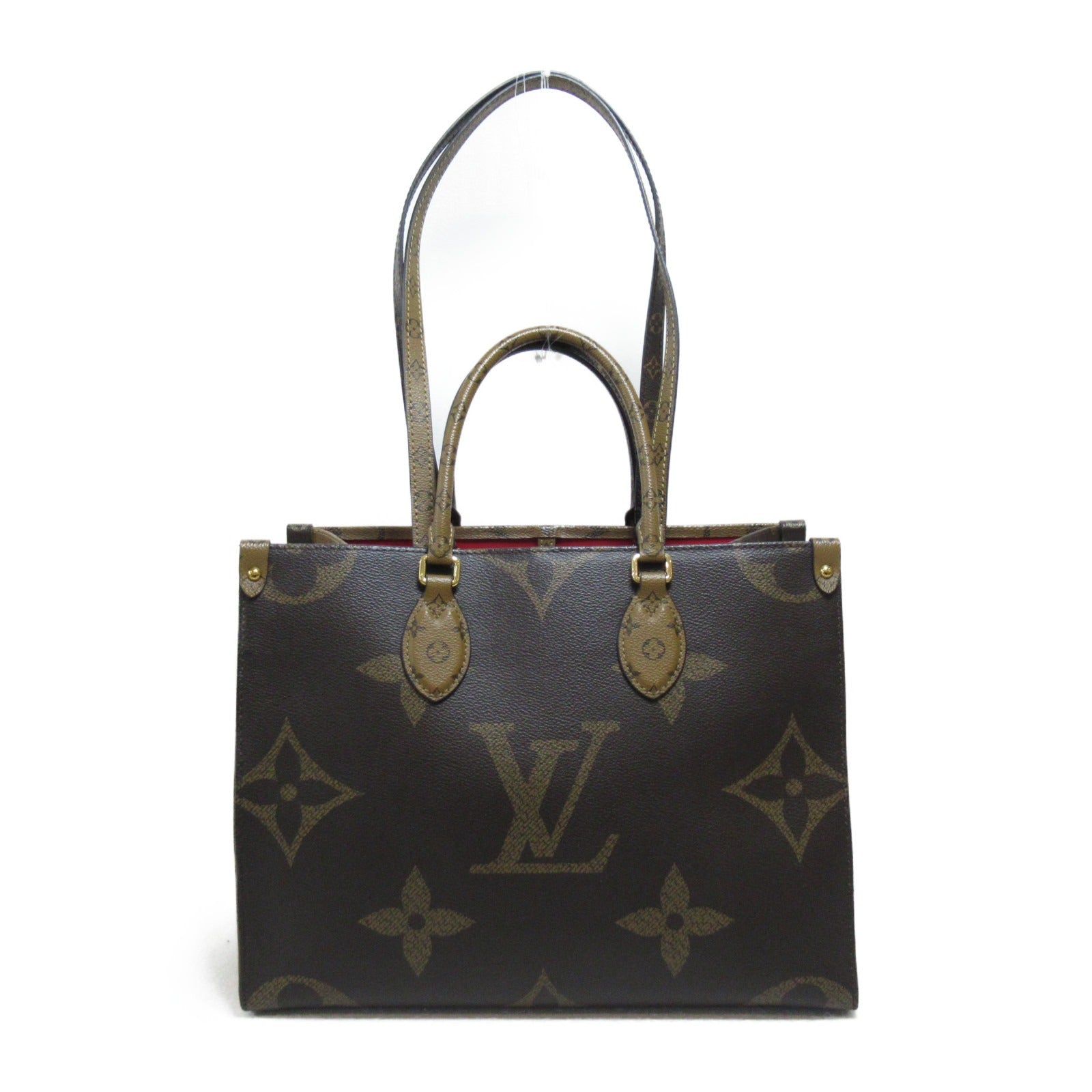 LOUIS VUITTON 【激減優惠】Monogram Geant Reverse Onthego MM金扣手挽肩背兩用袋啡色