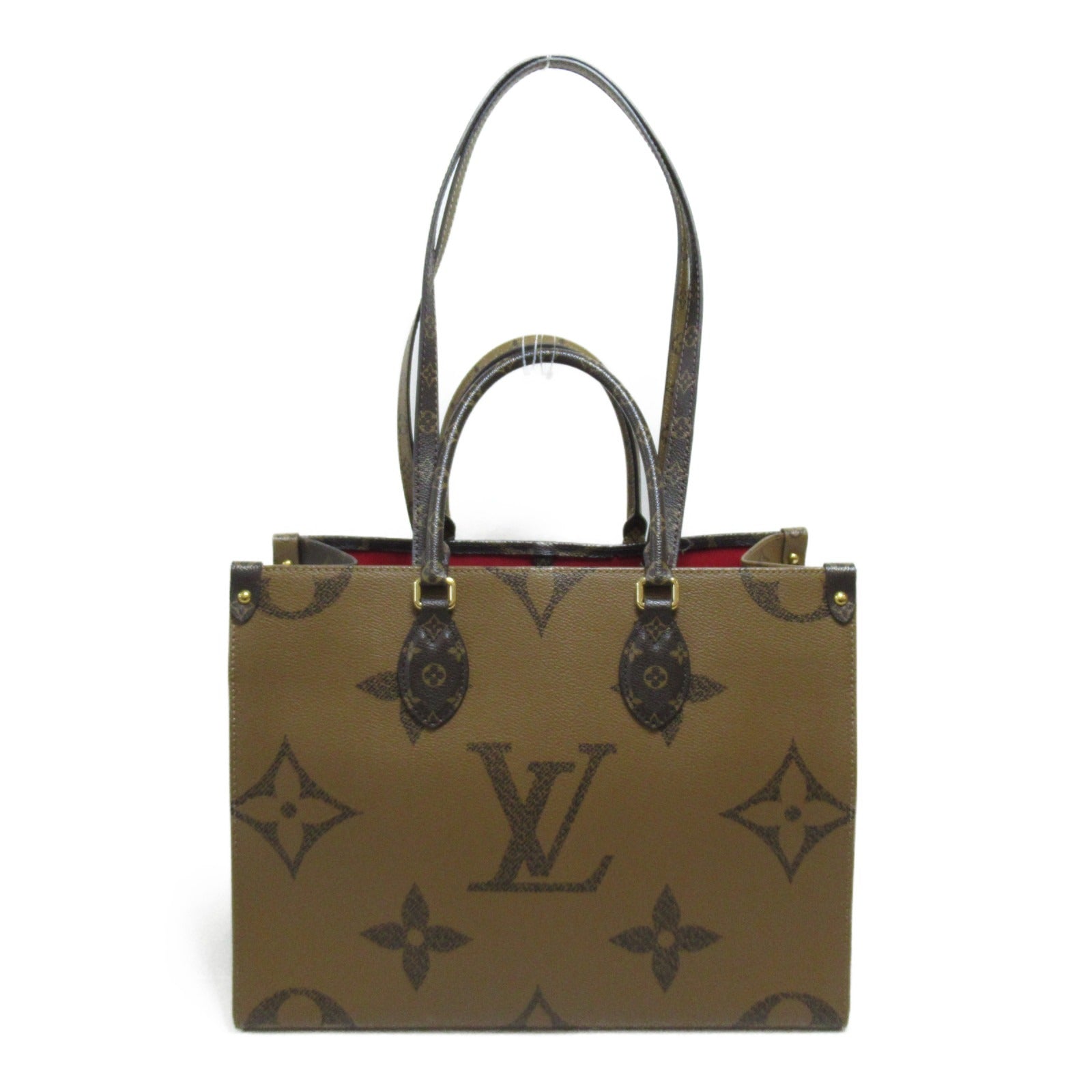 LOUIS VUITTON 【激減優惠】Monogram Geant Reverse Onthego MM金扣手挽肩背兩用袋啡色