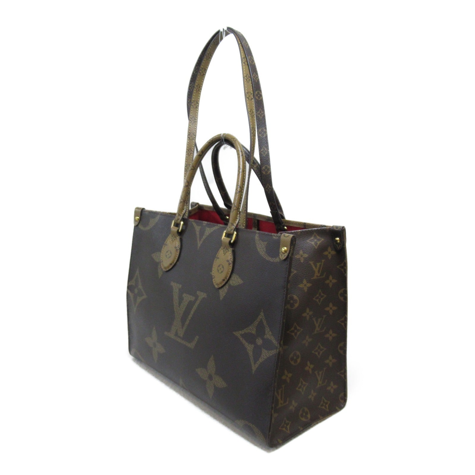 LOUIS VUITTON 【激減優惠】Monogram Geant Reverse Onthego MM金扣手挽肩背兩用袋啡色
