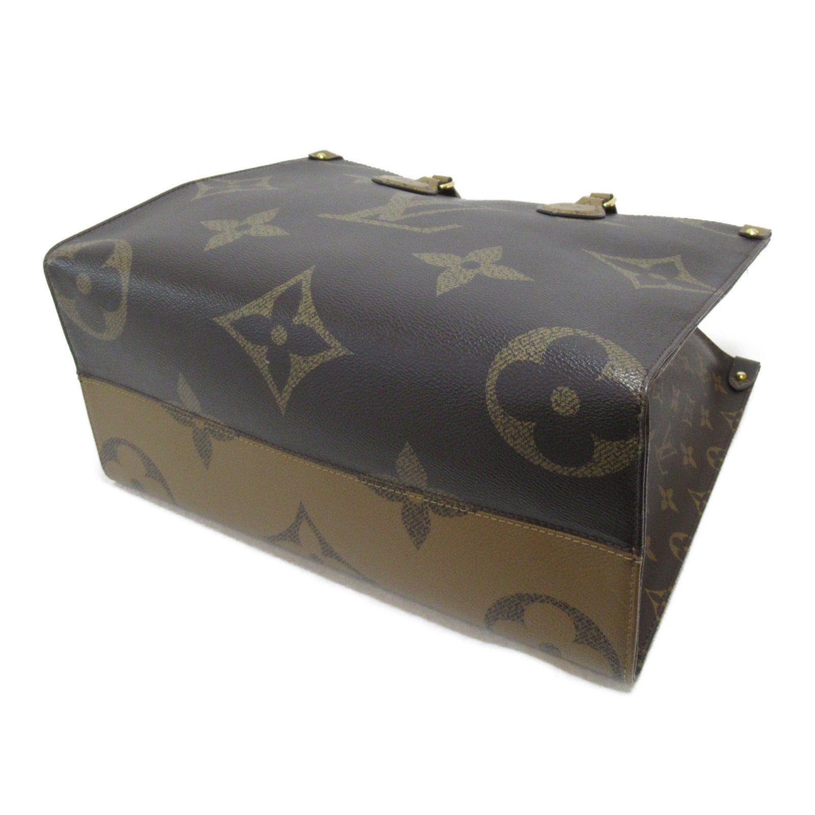 LOUIS VUITTON 【激減優惠】Monogram Geant Reverse Onthego MM金扣手挽肩背兩用袋啡色