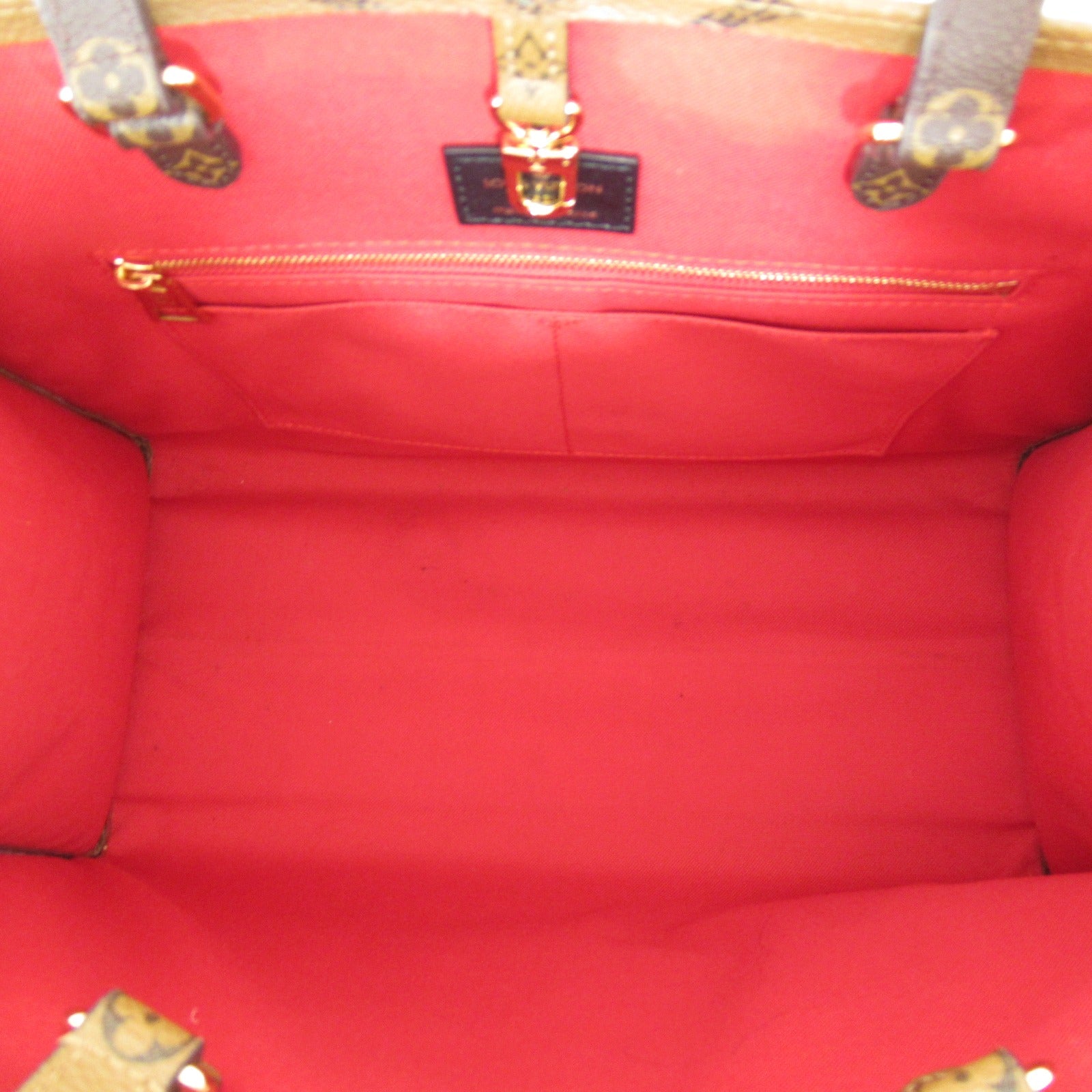 LOUIS VUITTON 【激減優惠】Monogram Geant Reverse Onthego MM金扣手挽肩背兩用袋啡色