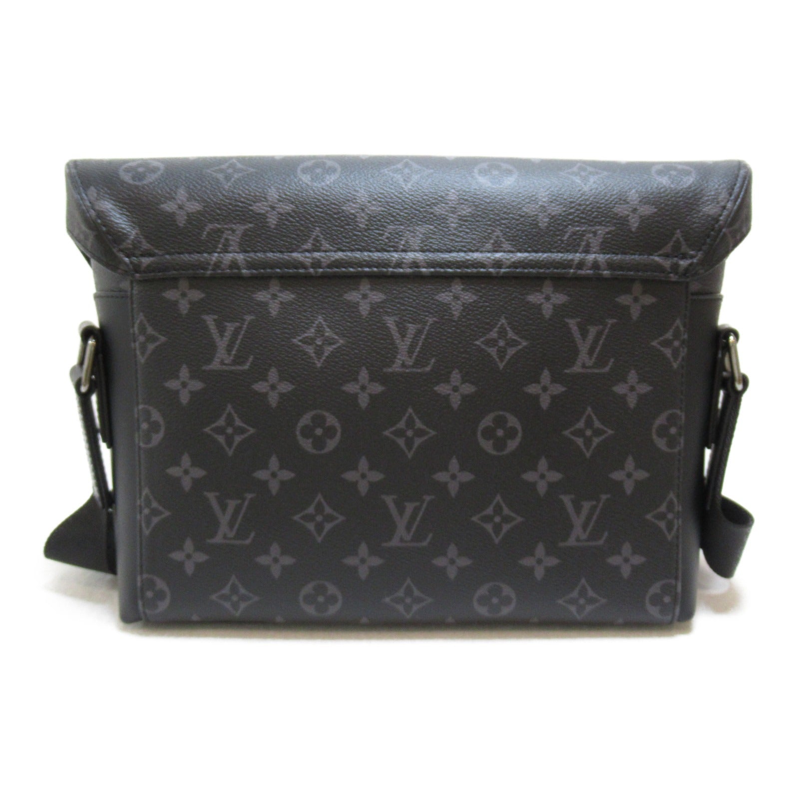 LOUIS VUITTON Monogram Eclipse Messenger Voyage PM肩背袋黑色