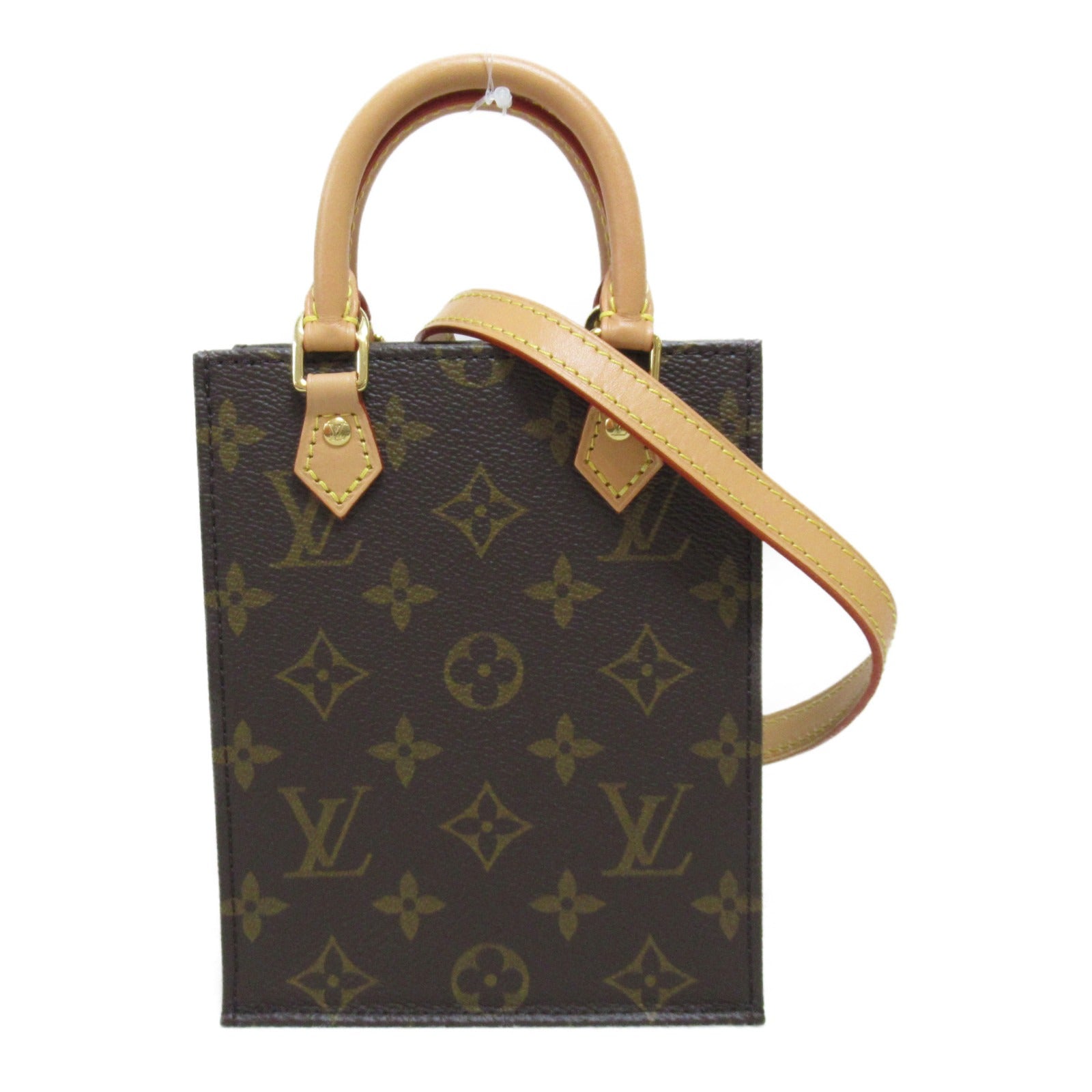LOUIS VUITTON Monogram Petit Sac Plat手挽肩背兩用袋