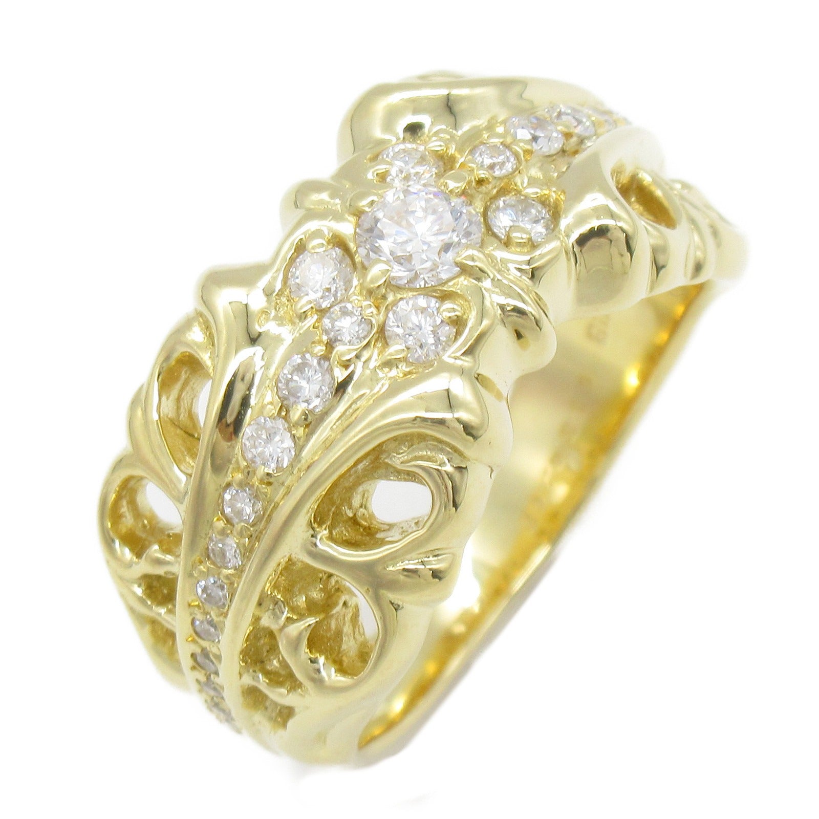 JEWELRY 18K黃金Diamond Ring 0.262ct/0.33ct鑽石戒指US#7.75