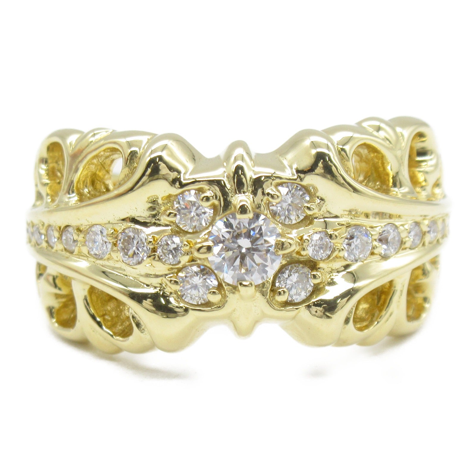 JEWELRY 18K黃金Diamond Ring 0.262ct/0.33ct鑽石戒指US#7.75