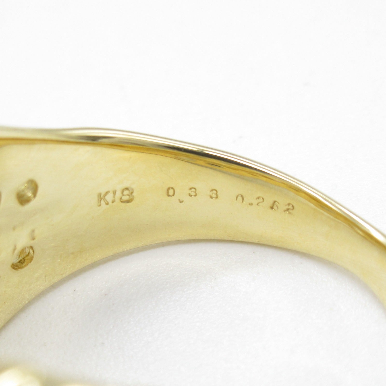 JEWELRY 18K黃金Diamond Ring 0.262ct/0.33ct鑽石戒指US#7.75