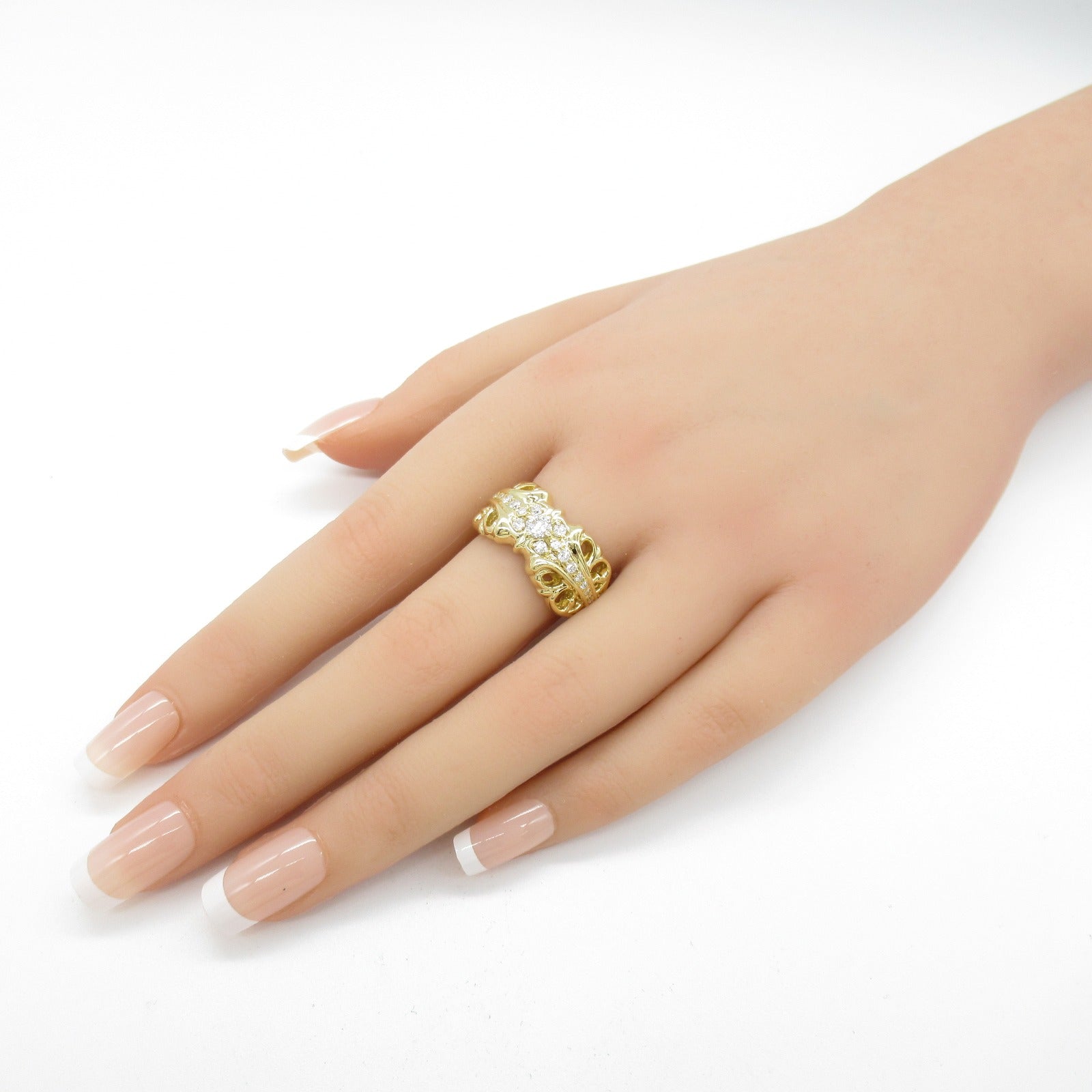 JEWELRY 18K黃金Diamond Ring 0.262ct/0.33ct鑽石戒指US#7.75
