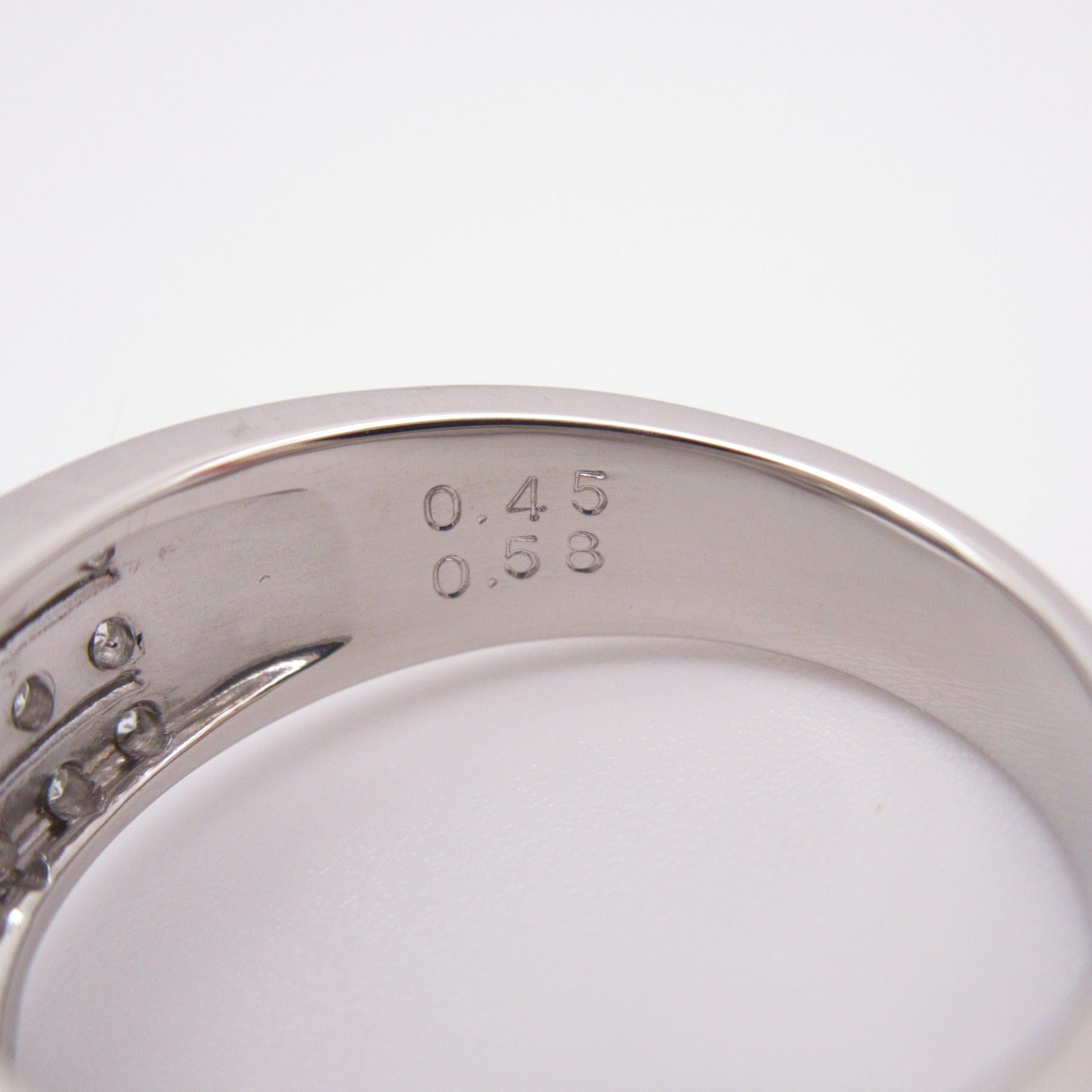 JEWELRY PT900鉑金Diamond Ring 0.45ct/0.58ct鑽石戒指US#6.25