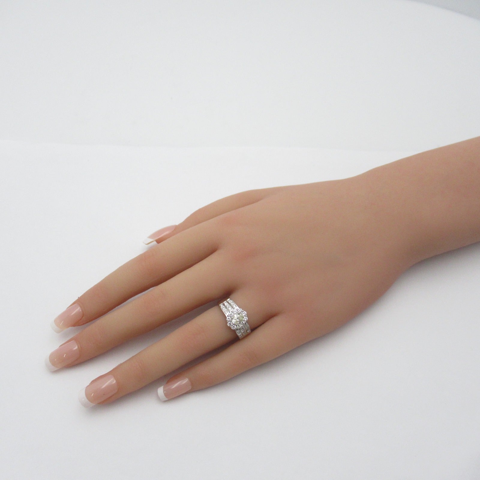 JEWELRY PT900鉑金Diamond Ring 0.45ct/0.58ct鑽石戒指US#6.25