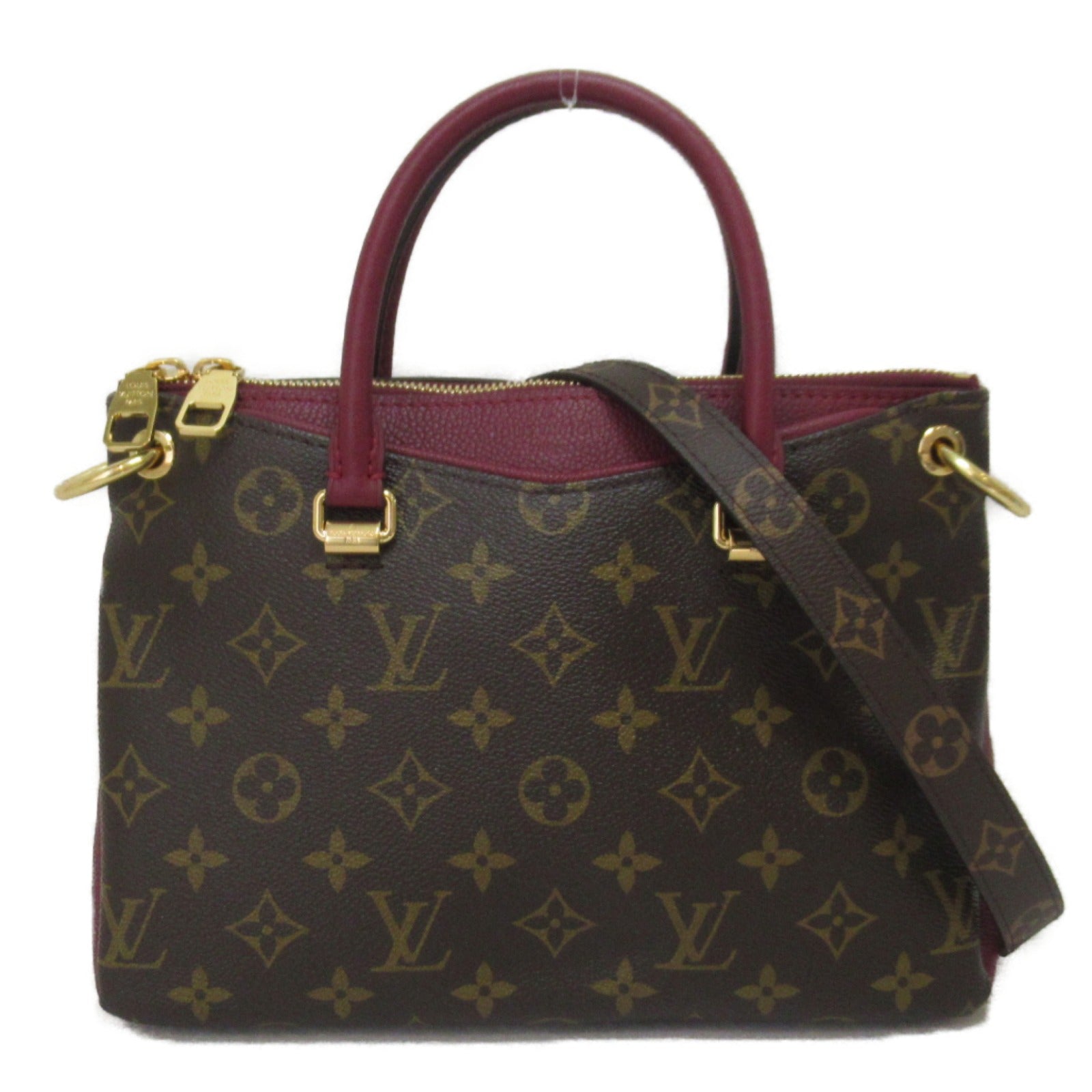 LOUIS VUITTON 【激減優惠】Monogram Pallas BB金扣手挽肩背兩用袋啡色
