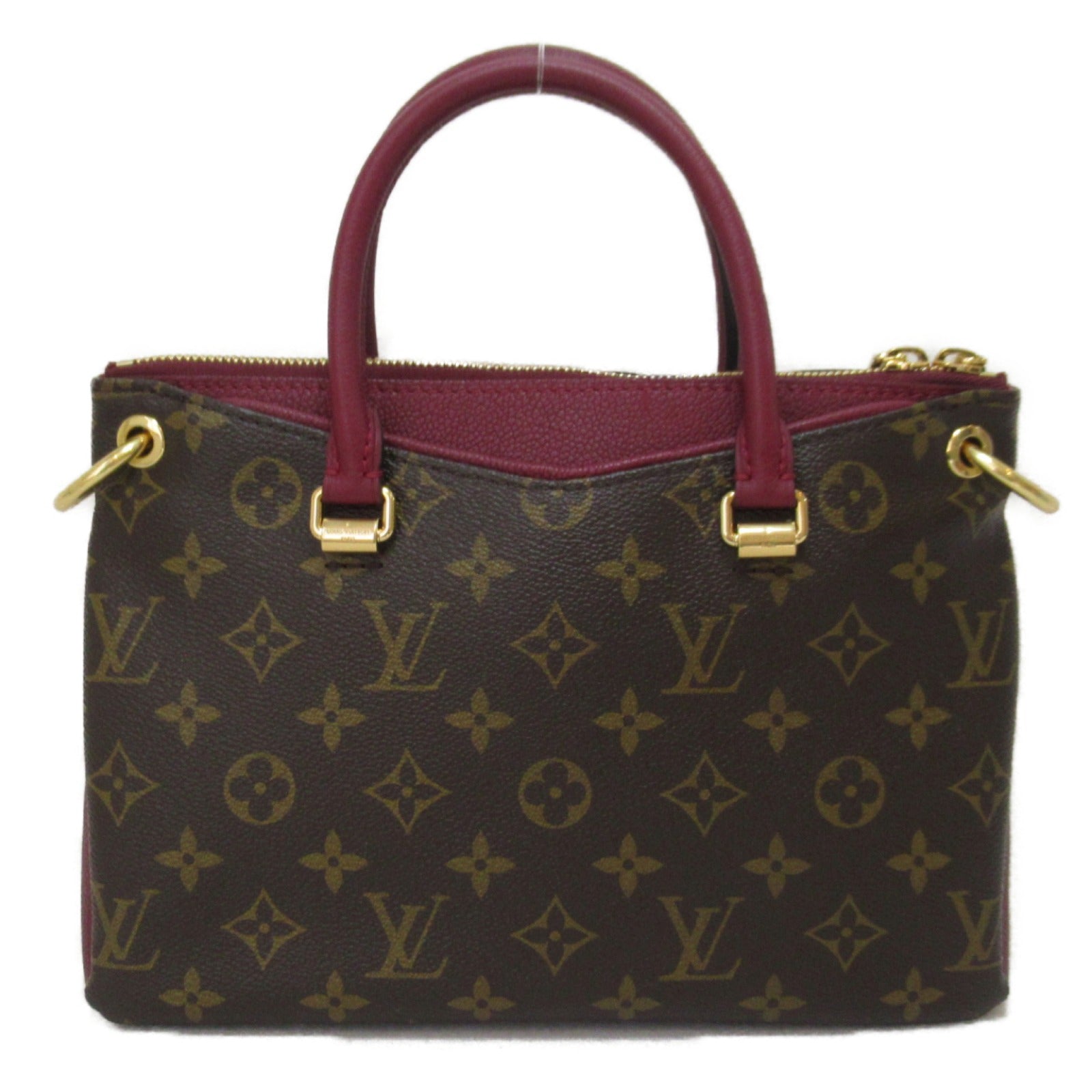 LOUIS VUITTON 【激減優惠】Monogram Pallas BB金扣手挽肩背兩用袋啡色