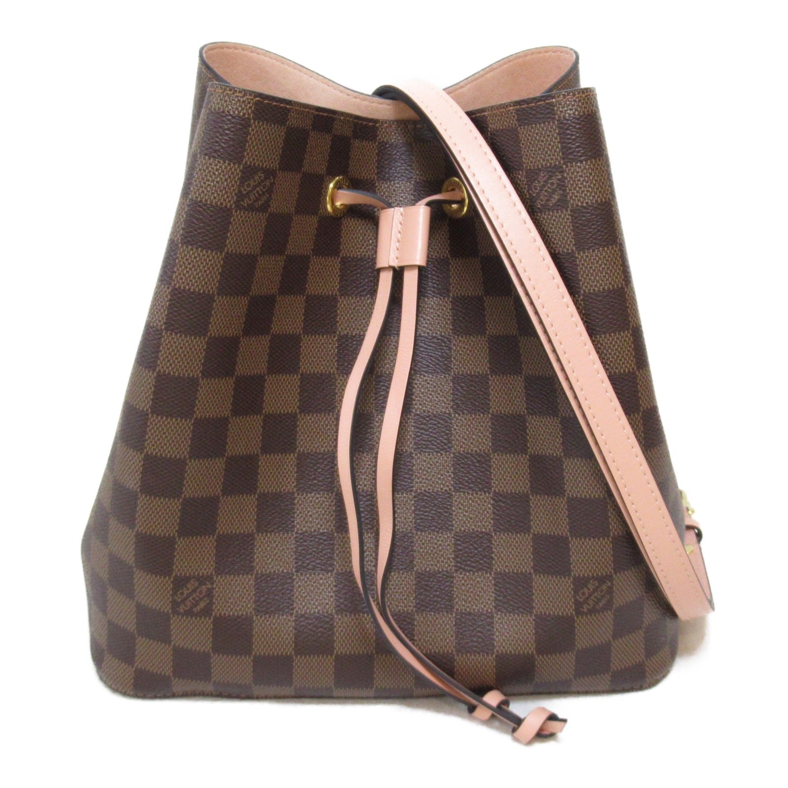 LOUIS VUITTON Damier Neo Noe肩背袋啡色/粉紅色