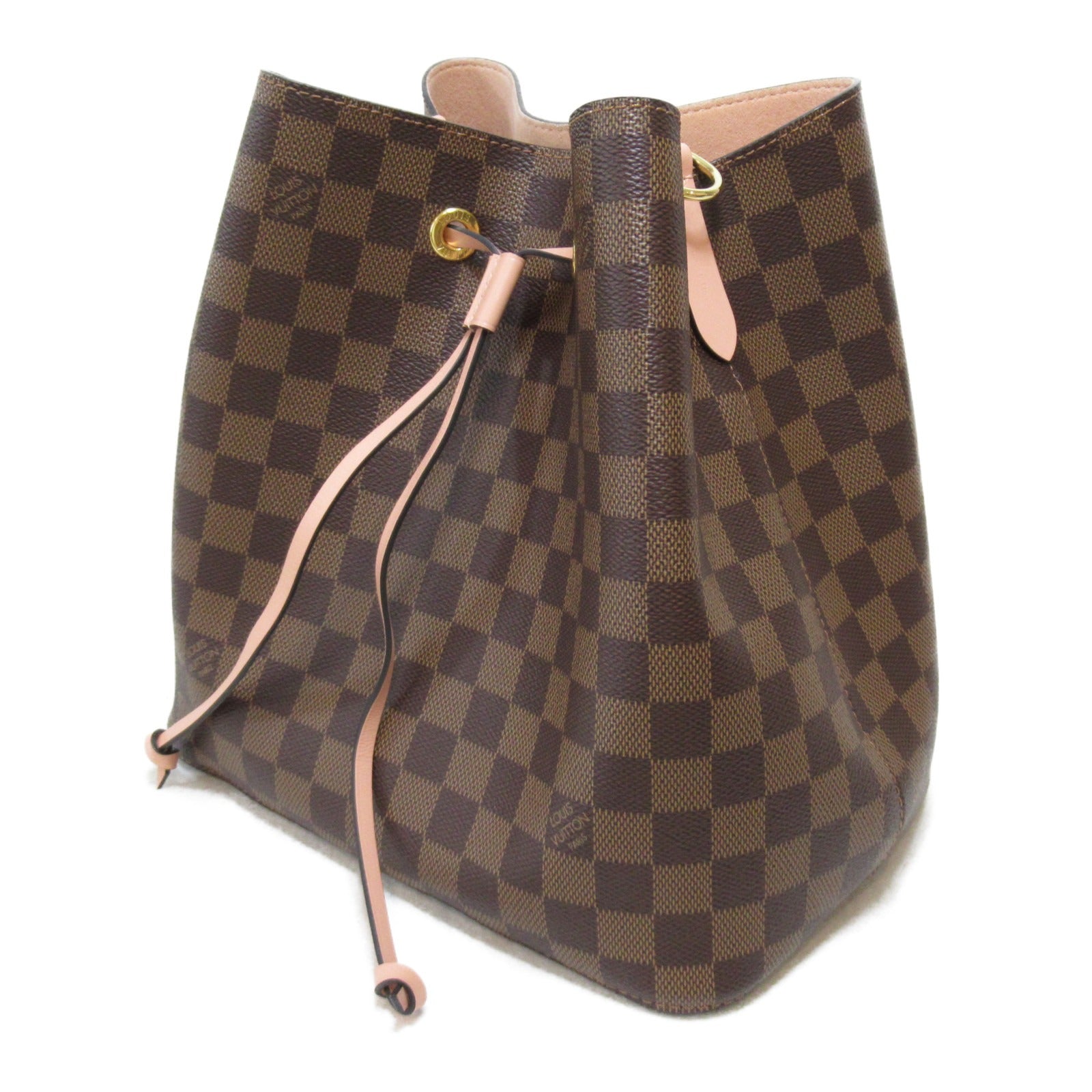 LOUIS VUITTON Damier Neo Noe肩背袋啡色/粉紅色