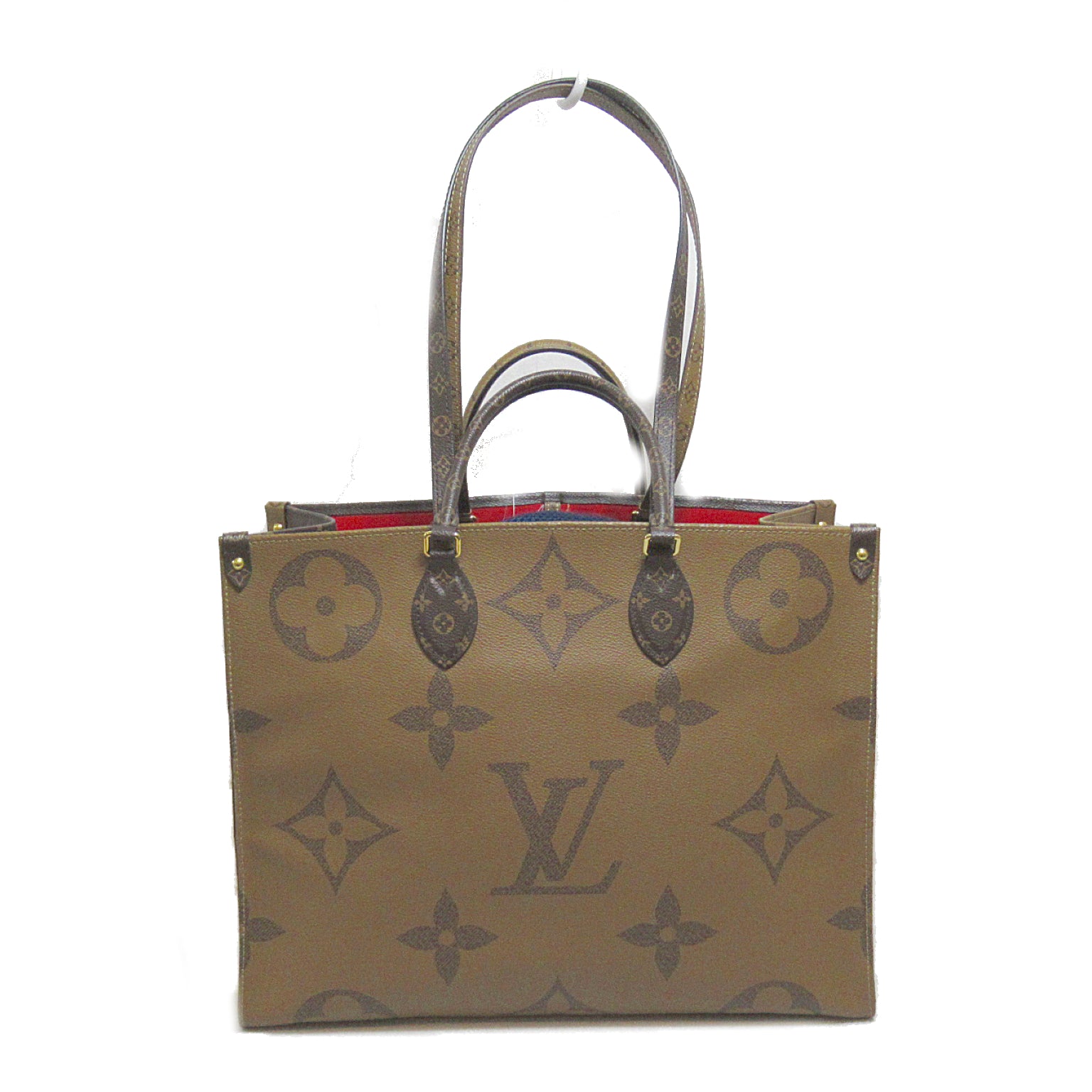 LOUIS VUITTON Monogram On The Go GM手挽肩背兩用袋啡色