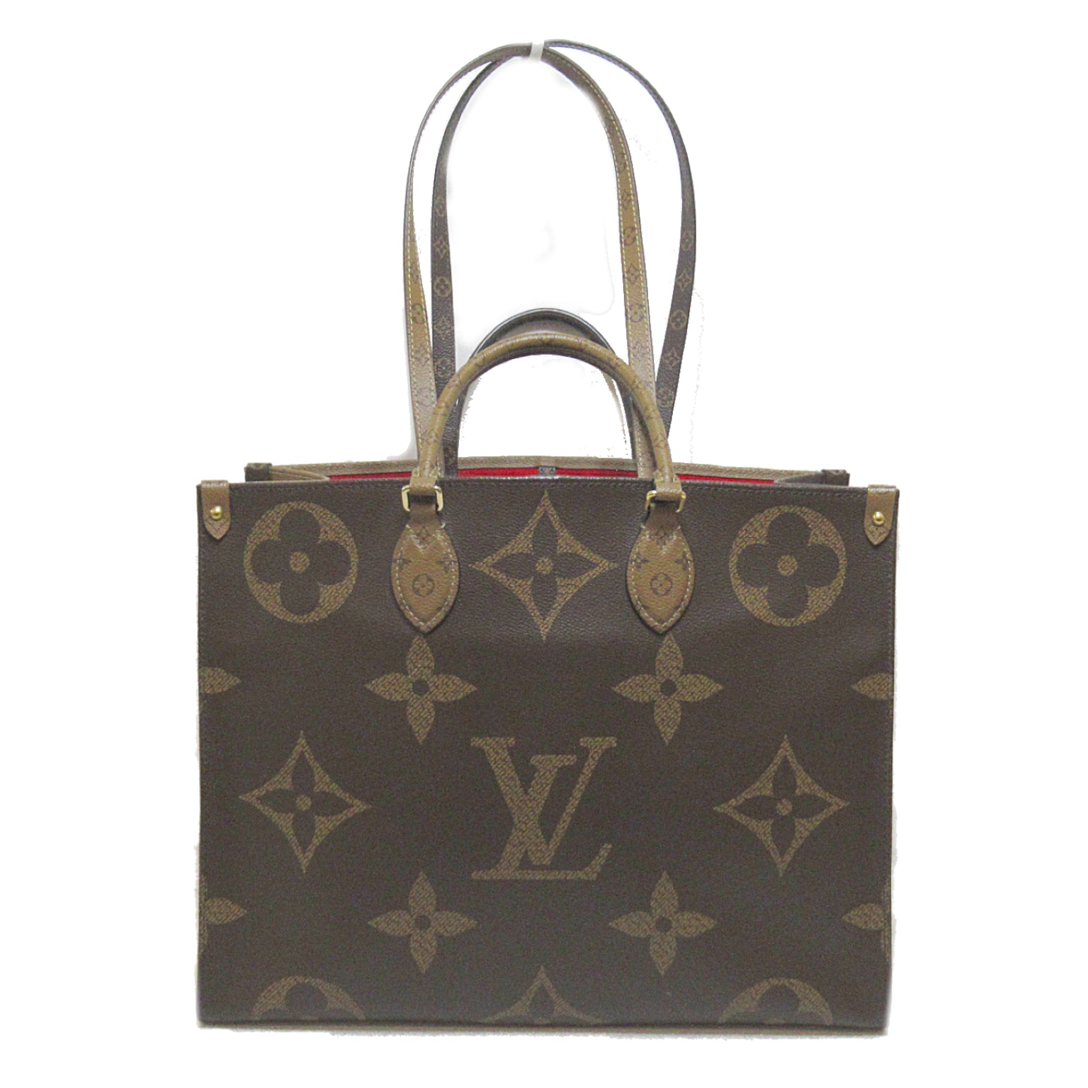 LOUIS VUITTON Monogram On The Go GM手挽肩背兩用袋啡色