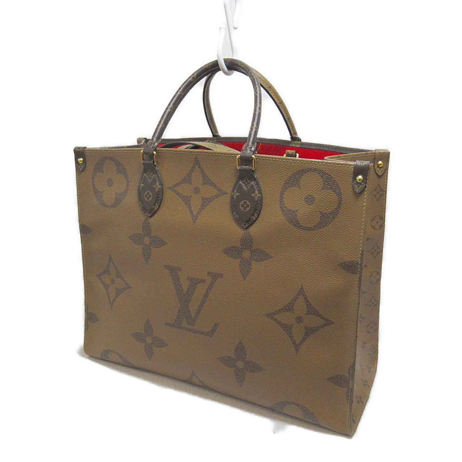 LOUIS VUITTON Monogram On The Go GM手挽肩背兩用袋啡色