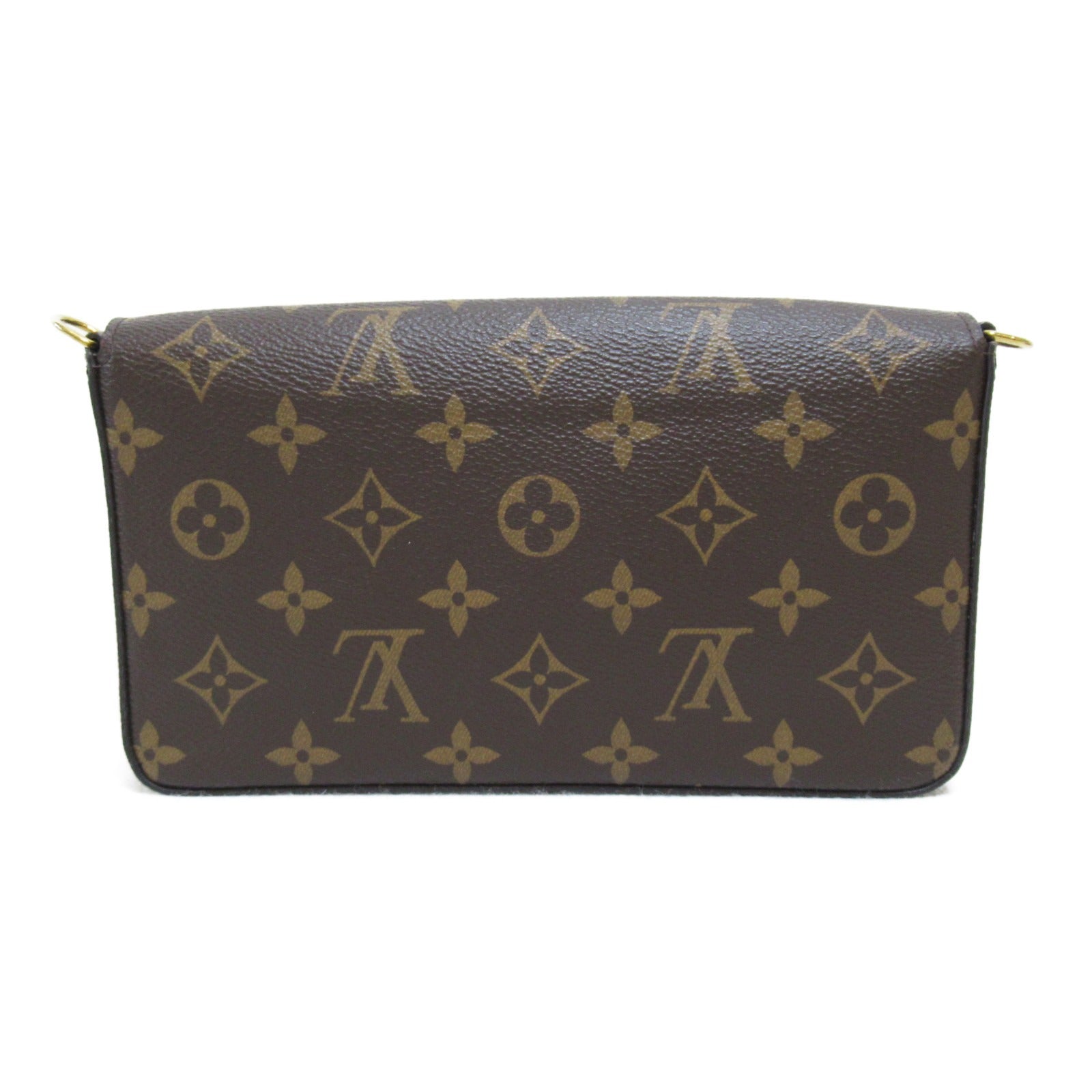 LOUIS VUITTON Monogram Pochette Felicy金扣鏈帶肩背袋啡色
