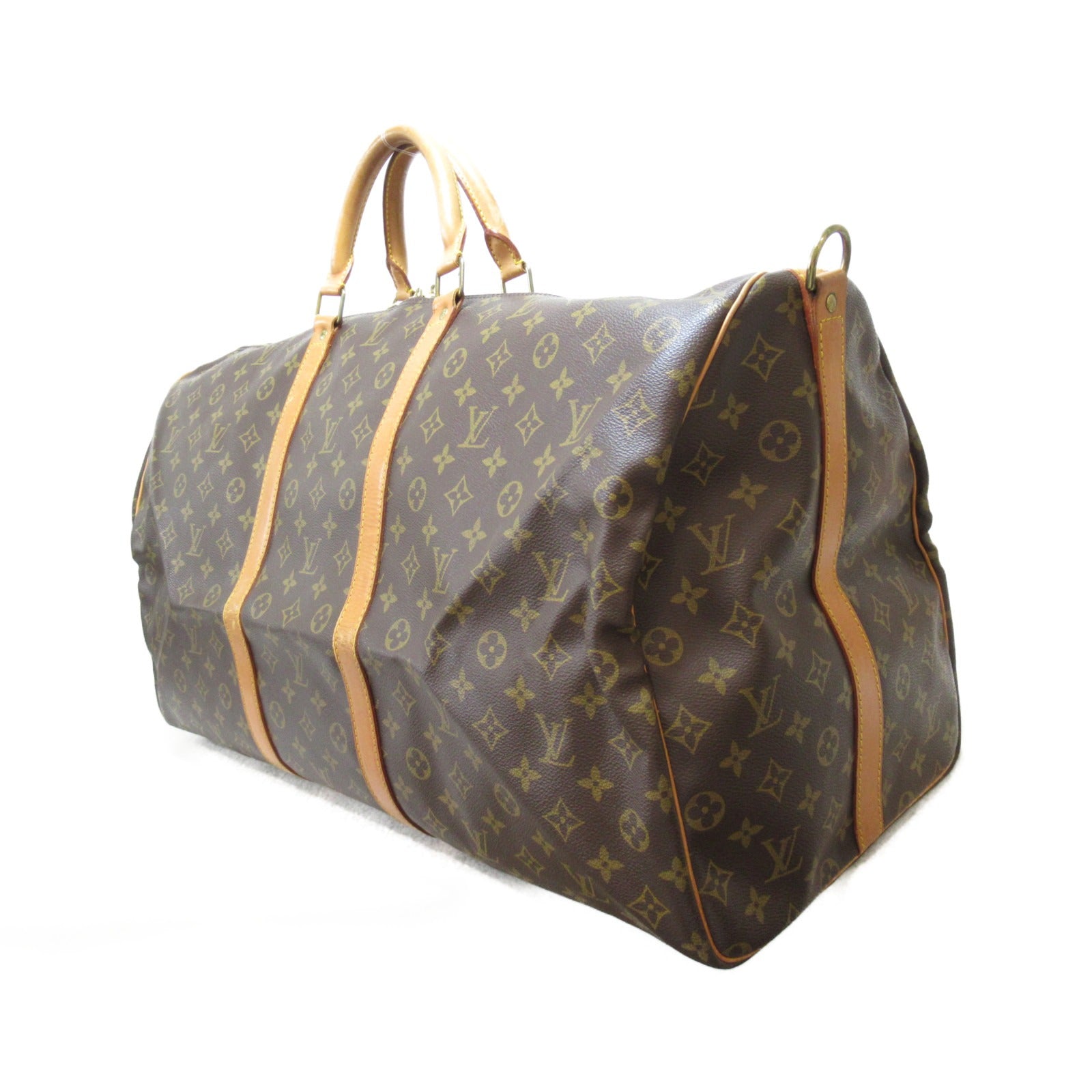 LOUIS VUITTON Monogram Keepall 60 Bandoulie金扣手挽肩背兩用袋啡色