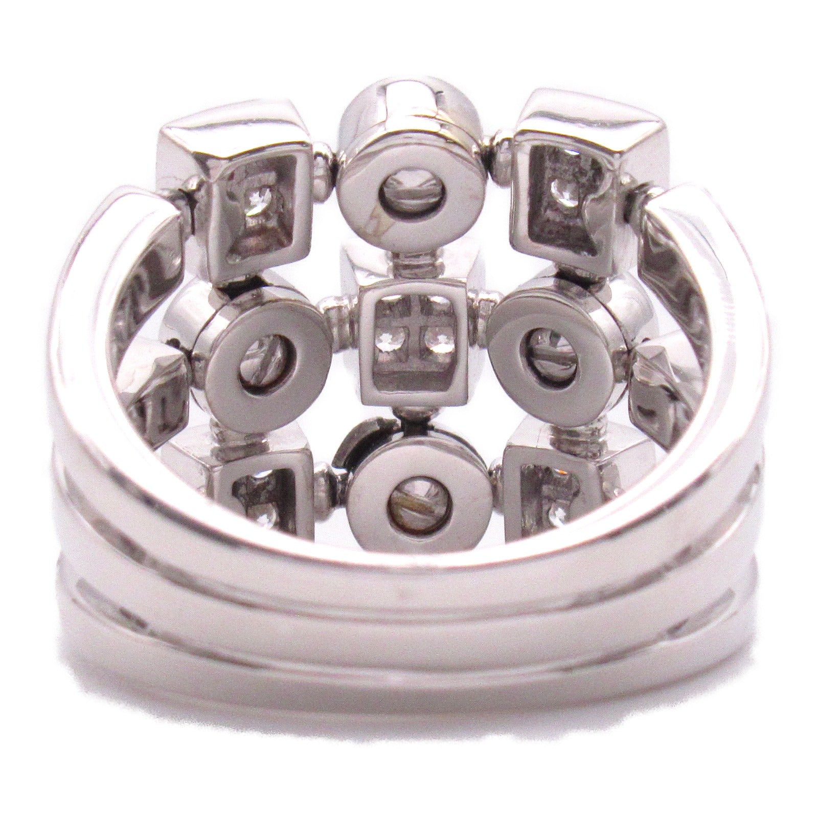 BVLGARI 18K白金Lucia Diamond Ring鑽石戒指US#6