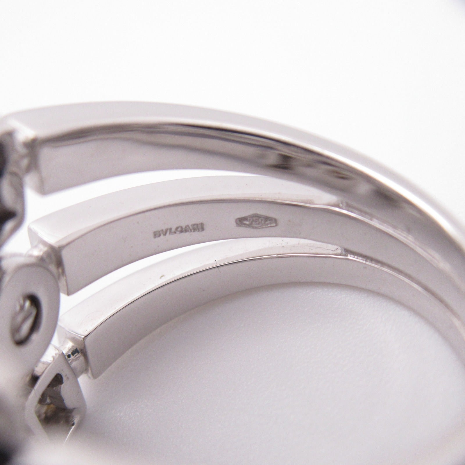 BVLGARI 18K白金Lucia Diamond Ring鑽石戒指US#6