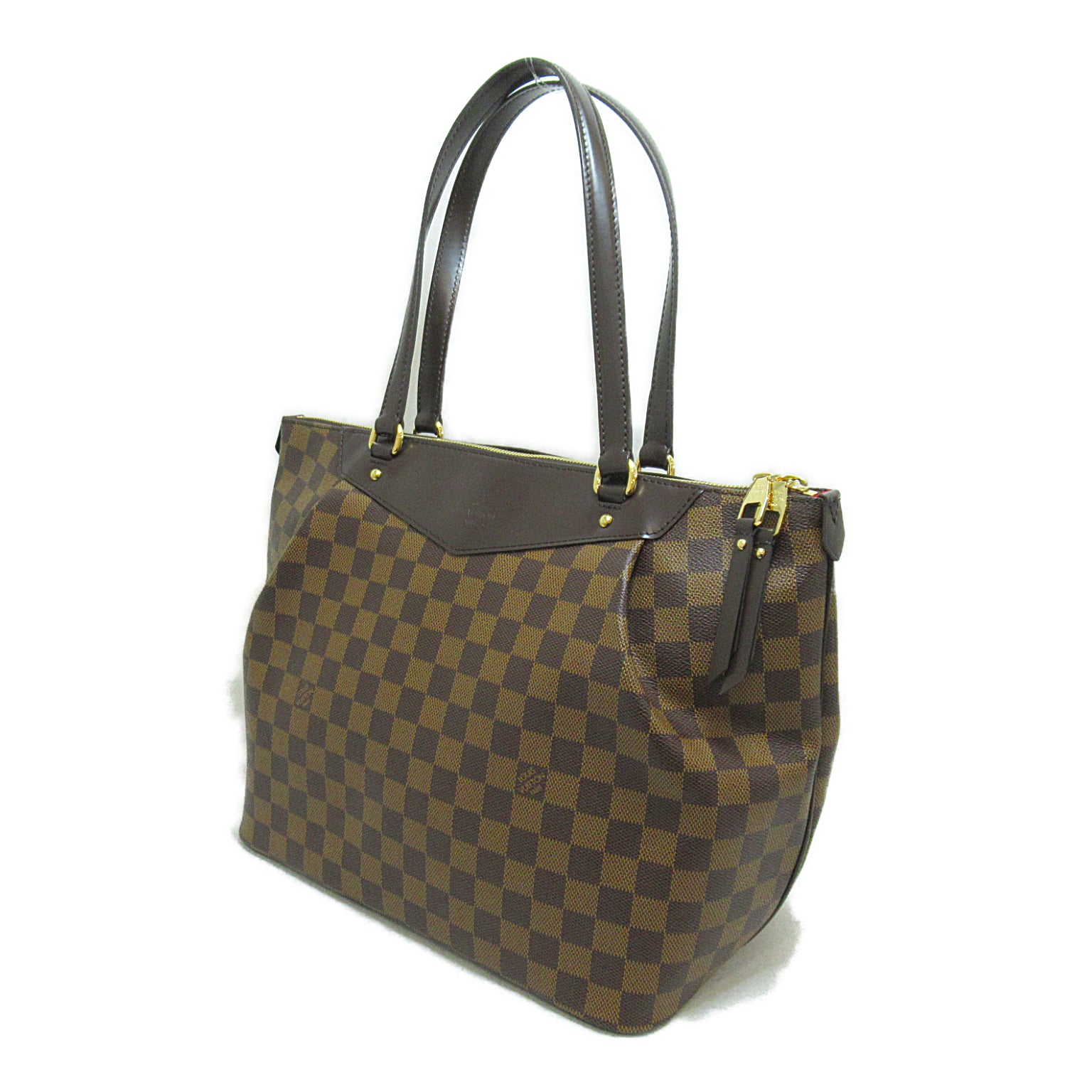 LOUIS VUITTON Damier Ebene Westminster GM Shoulder金扣肩背袋啡色