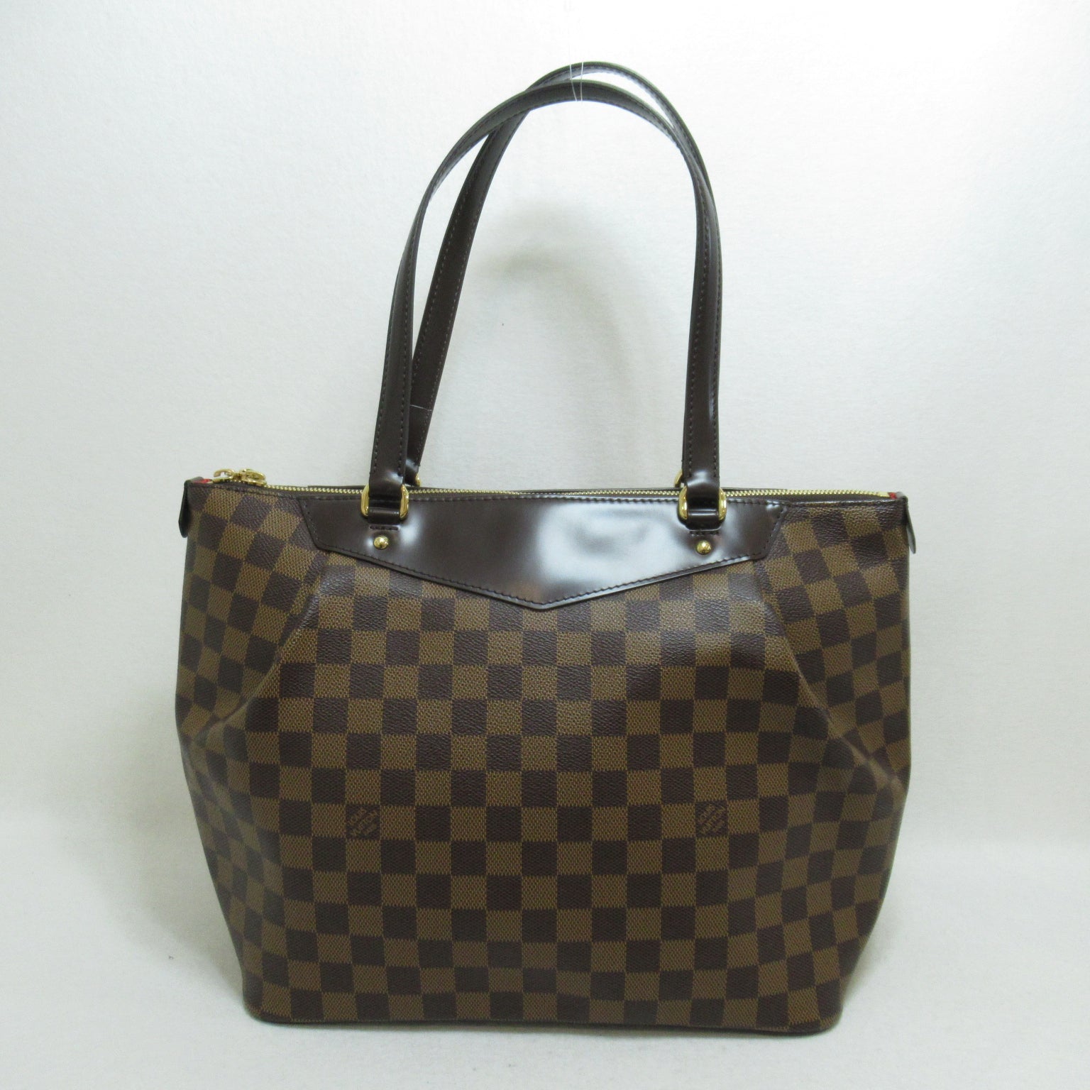 LOUIS VUITTON Damier Ebene Westminster GM Shoulder金扣肩背袋啡色