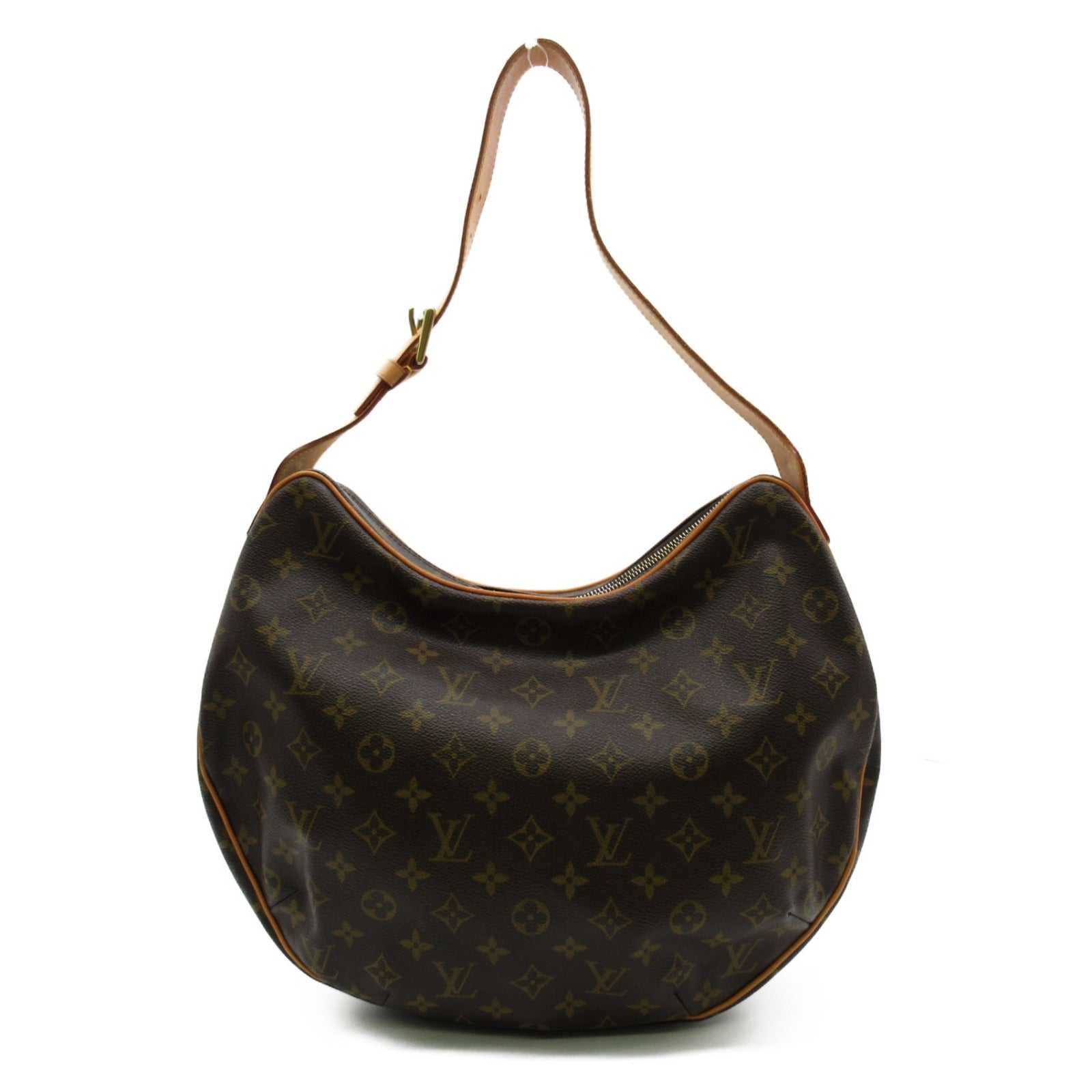 LOUIS VUITTON Monogram Croissant GM金扣肩背袋啡色