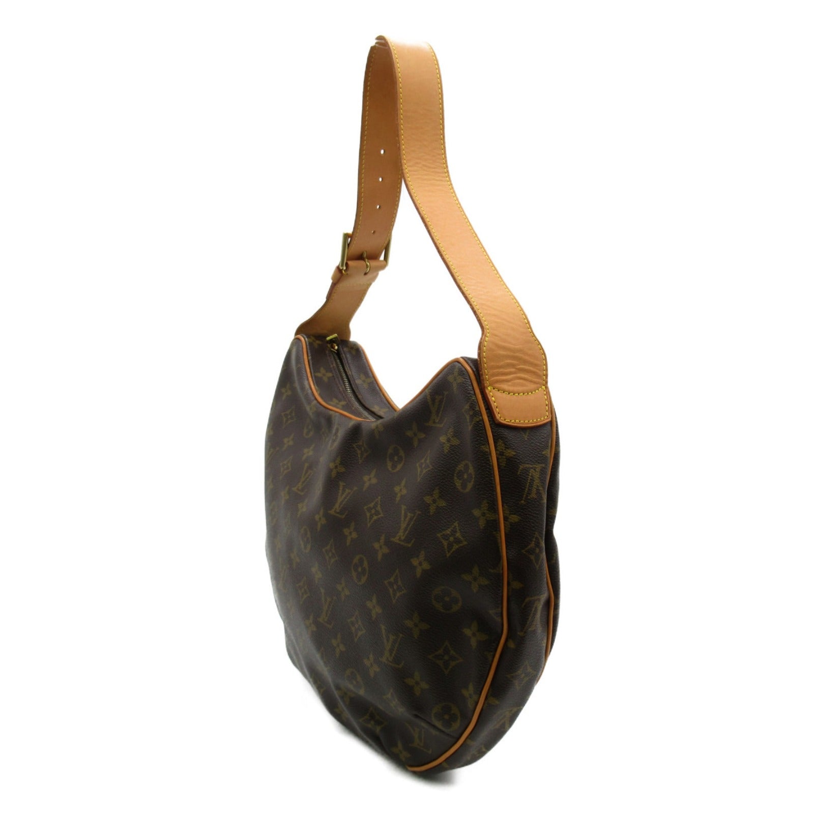 LOUIS VUITTON Monogram Croissant GM金扣肩背袋啡色