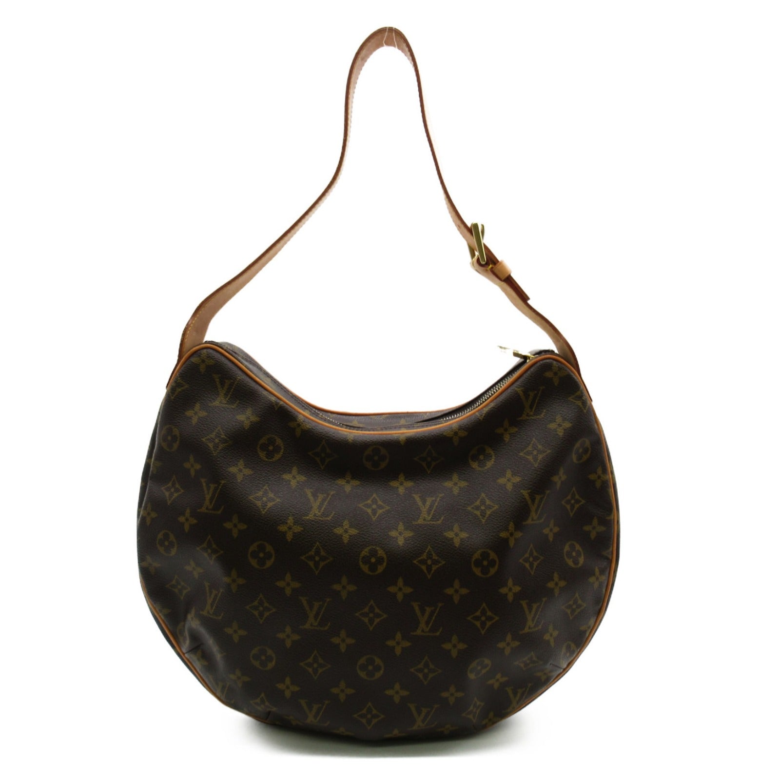 LOUIS VUITTON Monogram Croissant GM金扣肩背袋啡色